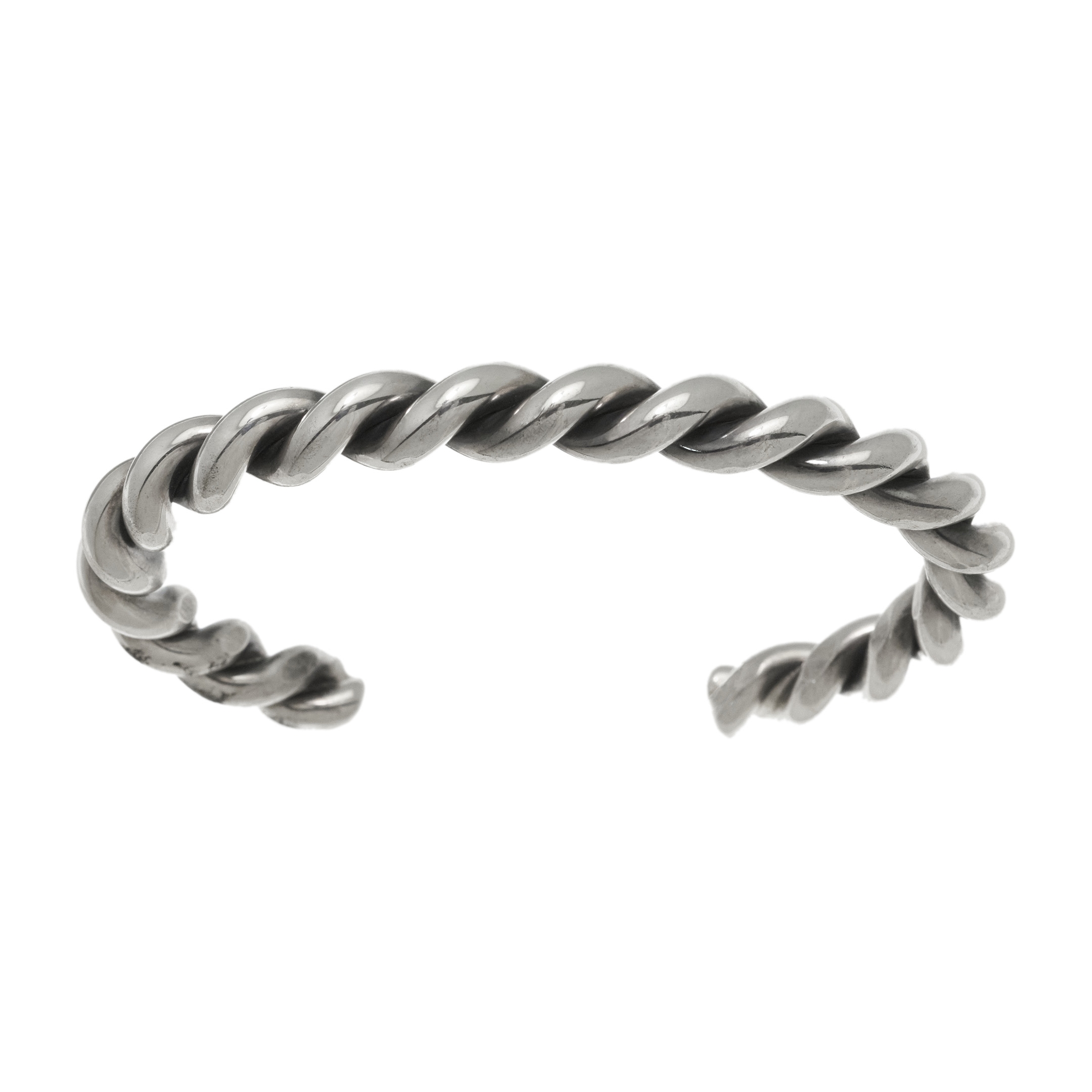 Navajo bracelet, silver twist BR894 - Harpo Paris