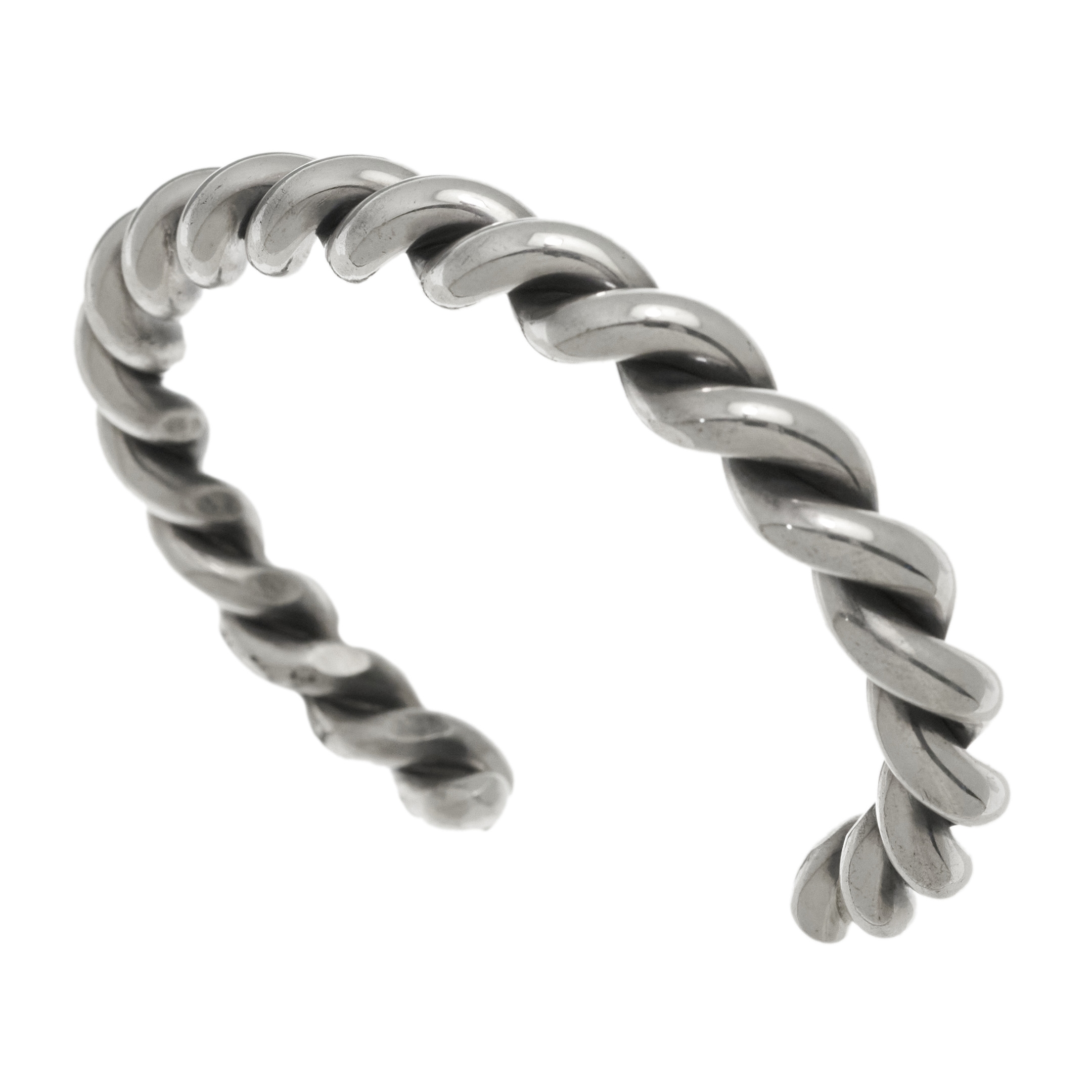 Navajo bracelet, silver twist BR894 - Harpo Paris