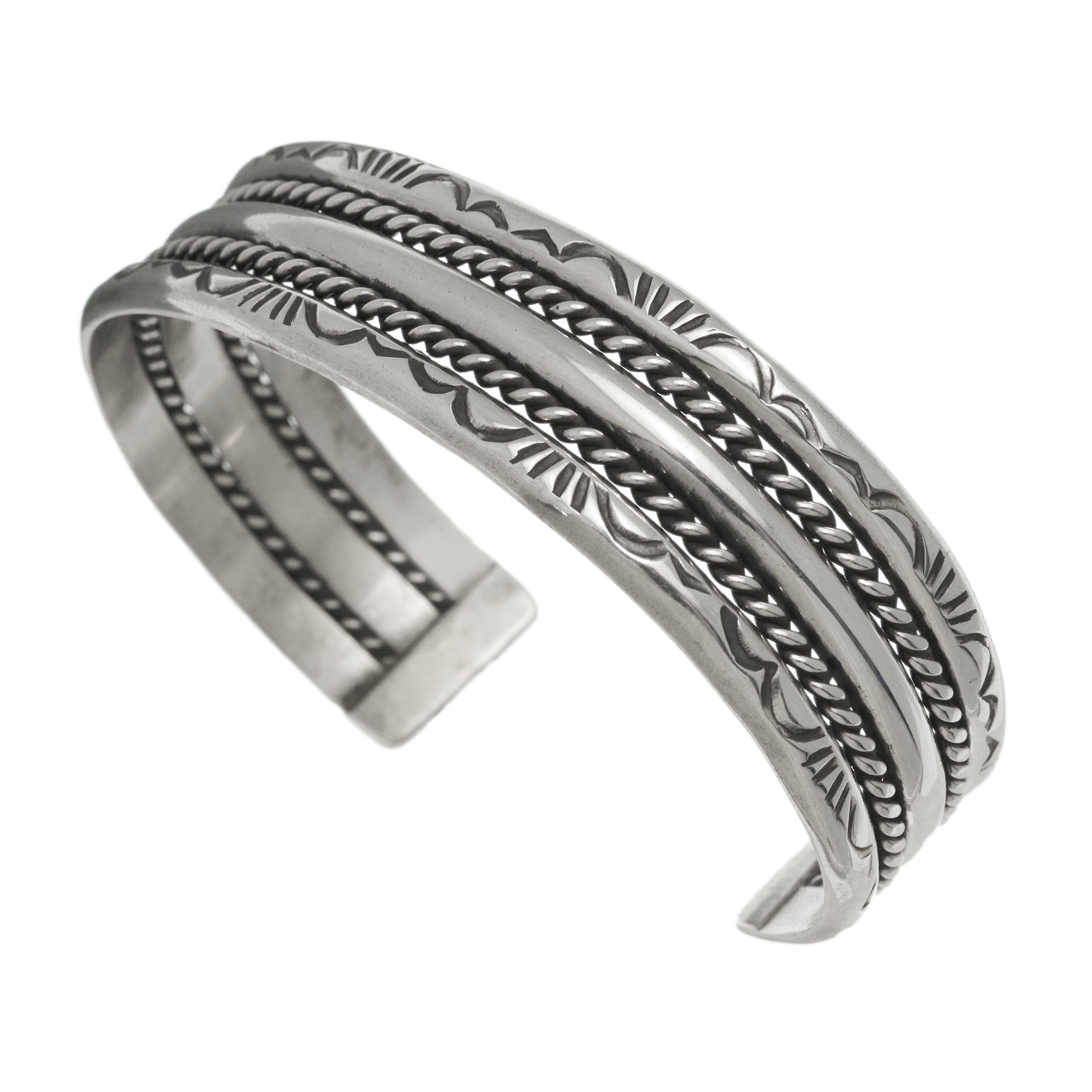 Navajo bracelet for men in silver BR892 - Harpo Paris