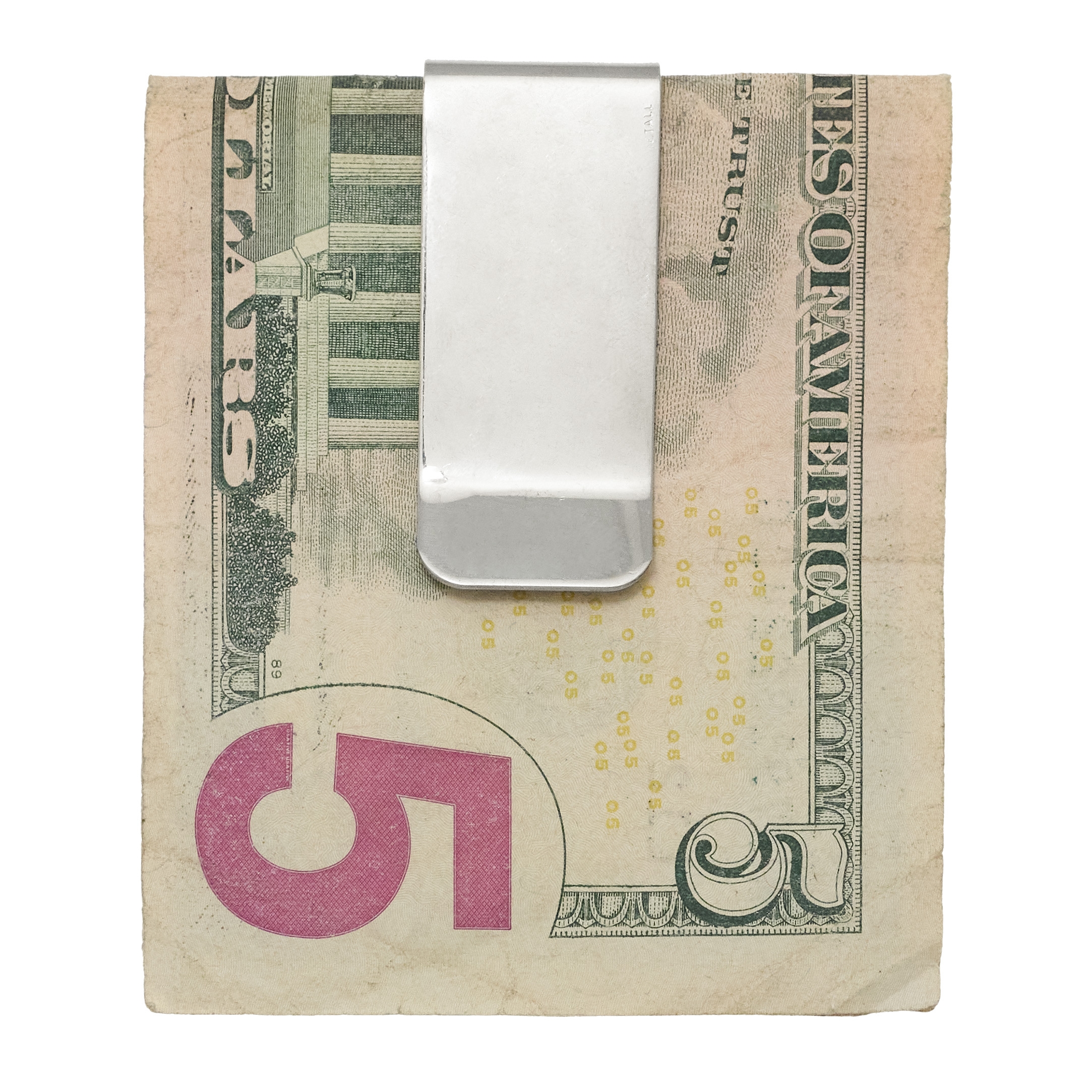 Money clip with an oval inlay of multistones PB14 - Harpo Paris