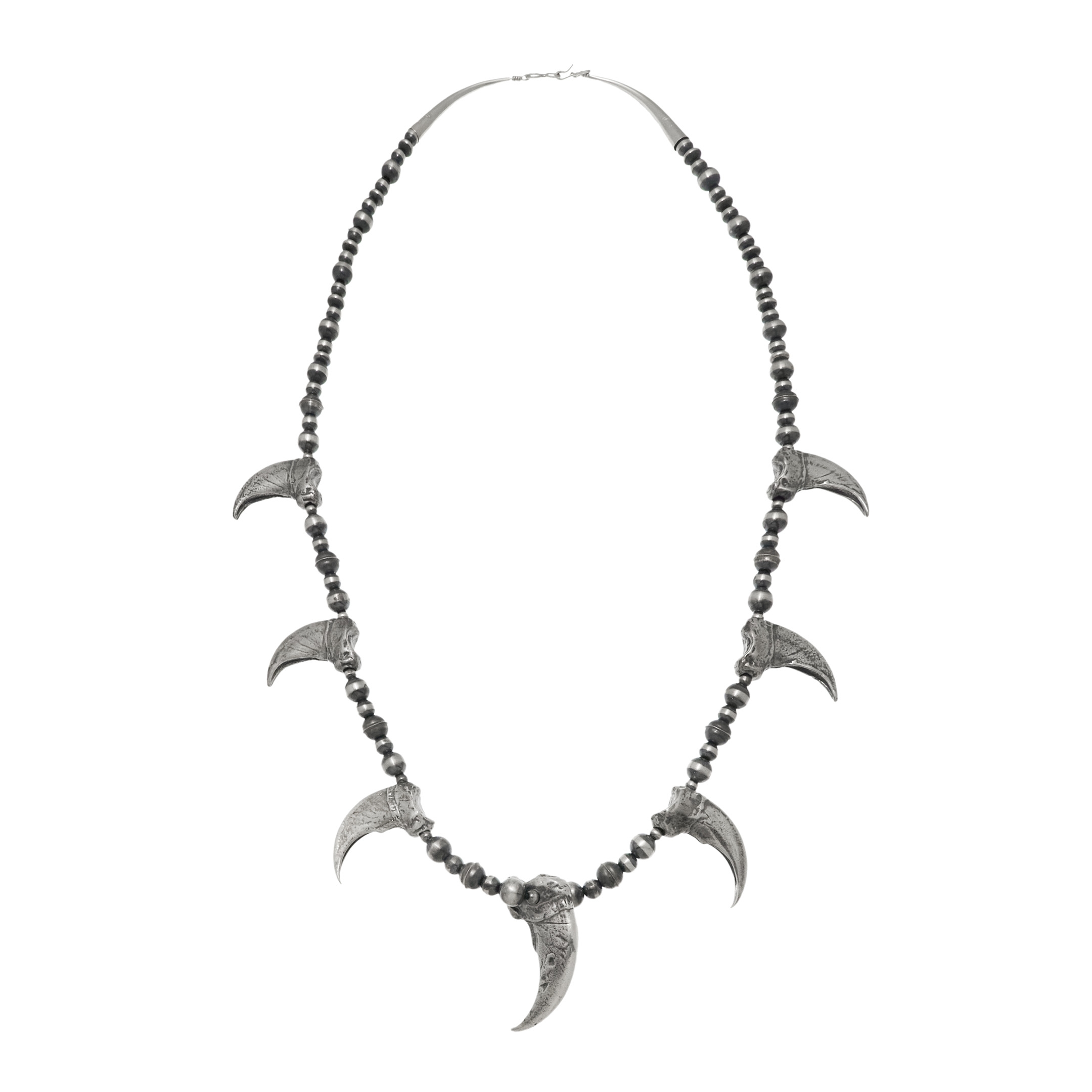 silver pearl claw necklace CO257 - Harpo paris