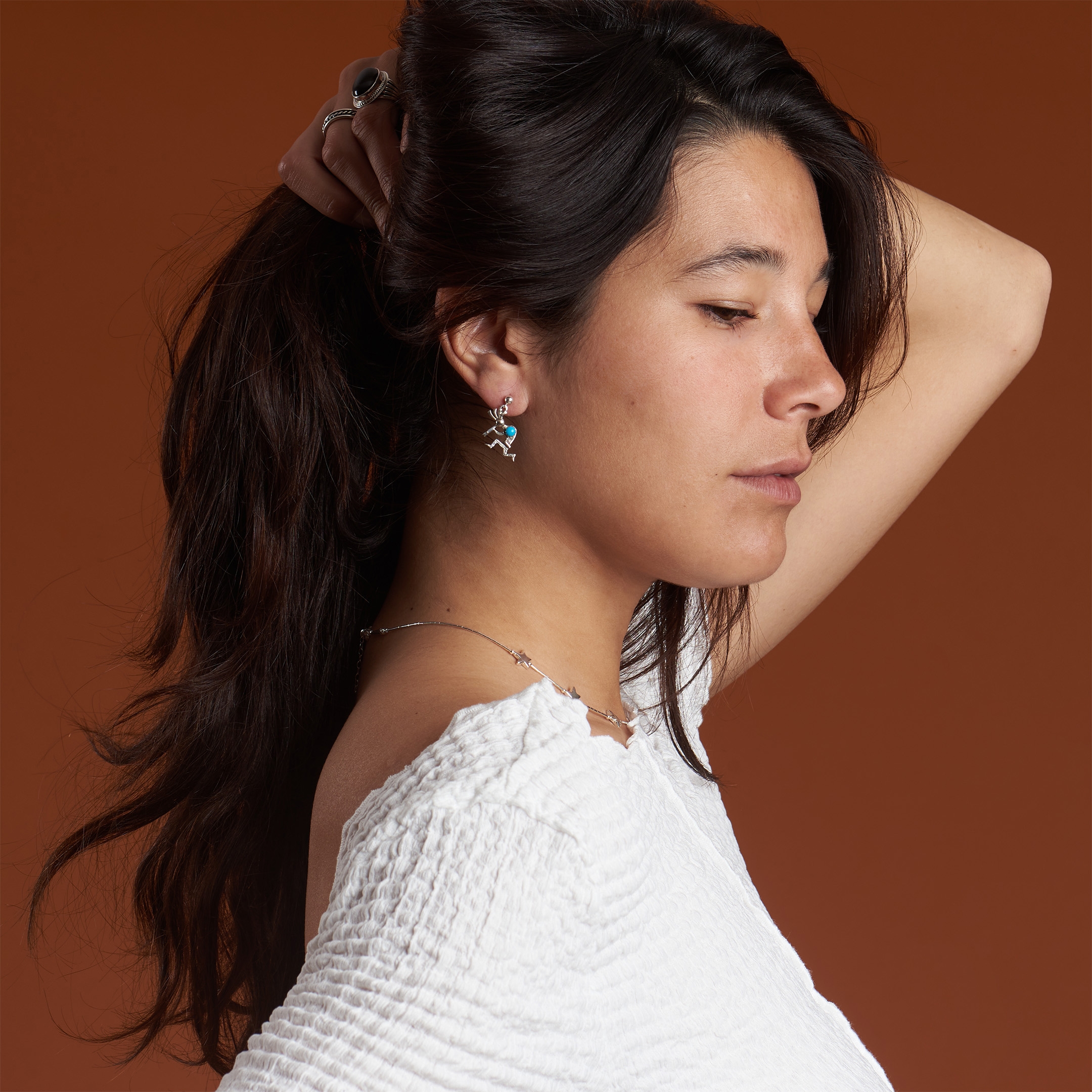 Collier Navajo étoiles en argent COW49 - Harpo Paris