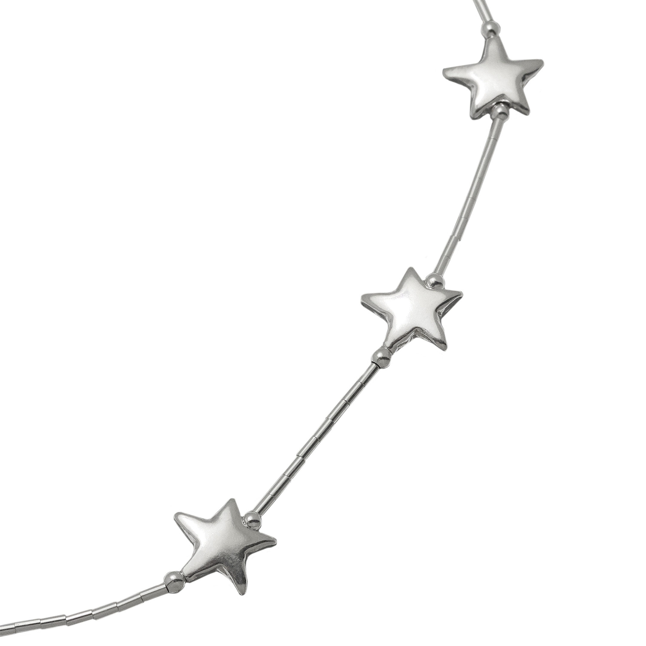 Collier Navajo étoiles en argent COW49 - Harpo Paris