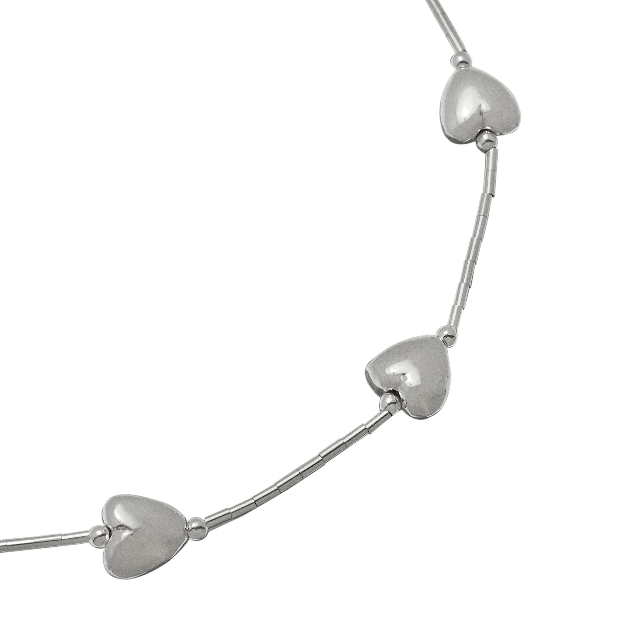 Silver Navajo hearts necklace COW50 - Harpo Paris