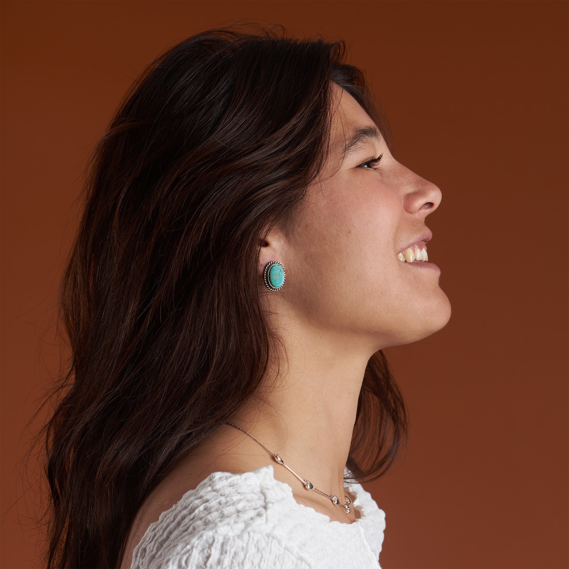 Silver Navajo hearts necklace COW50 - Harpo Paris