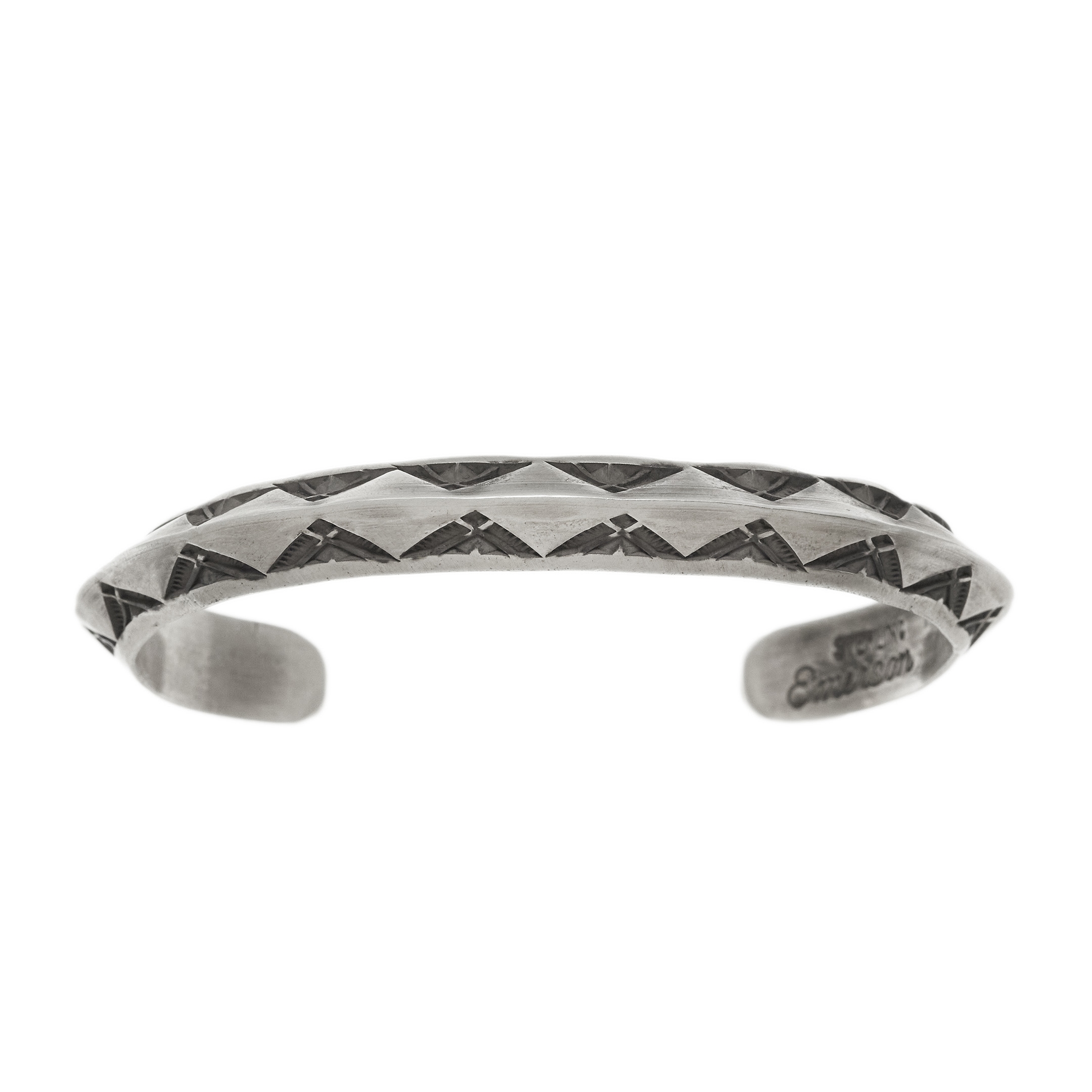 Bracelet Navajo biseauté en argent BR908 - Harpo Paris