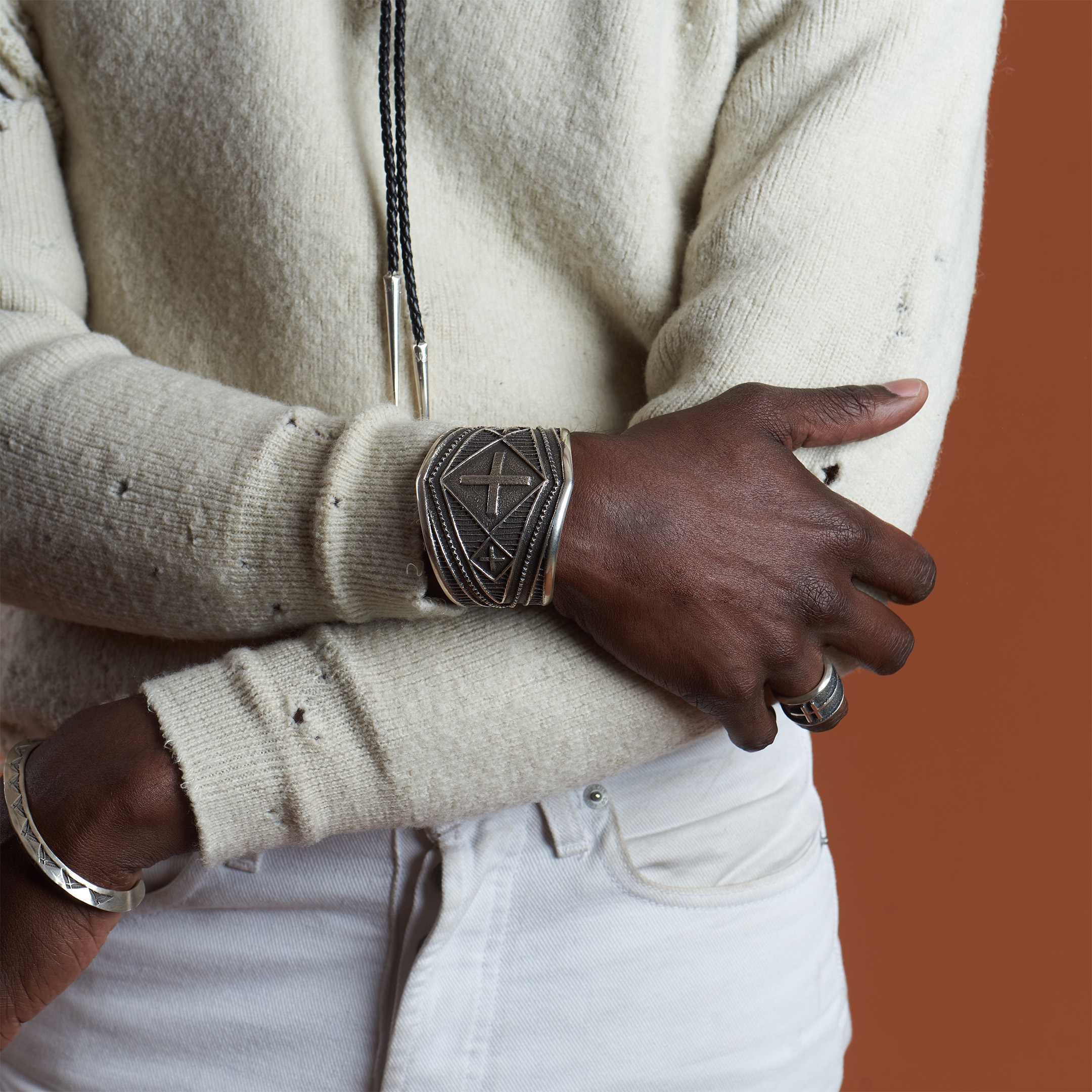 Navajo bracelet in silver BR907 - Harpo Paris