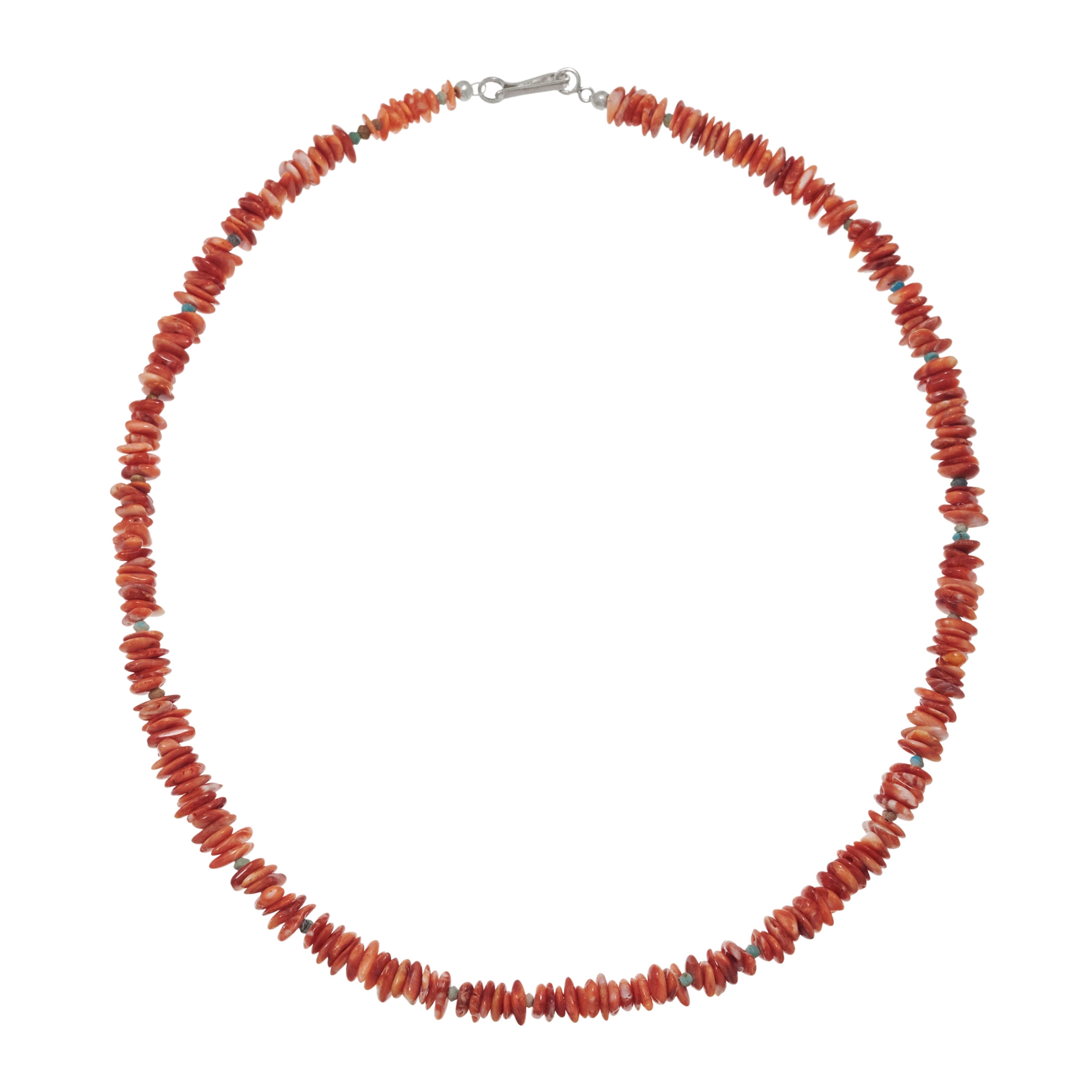 Spiny oyster and turquoise necklace CO260 - Harpo Paris