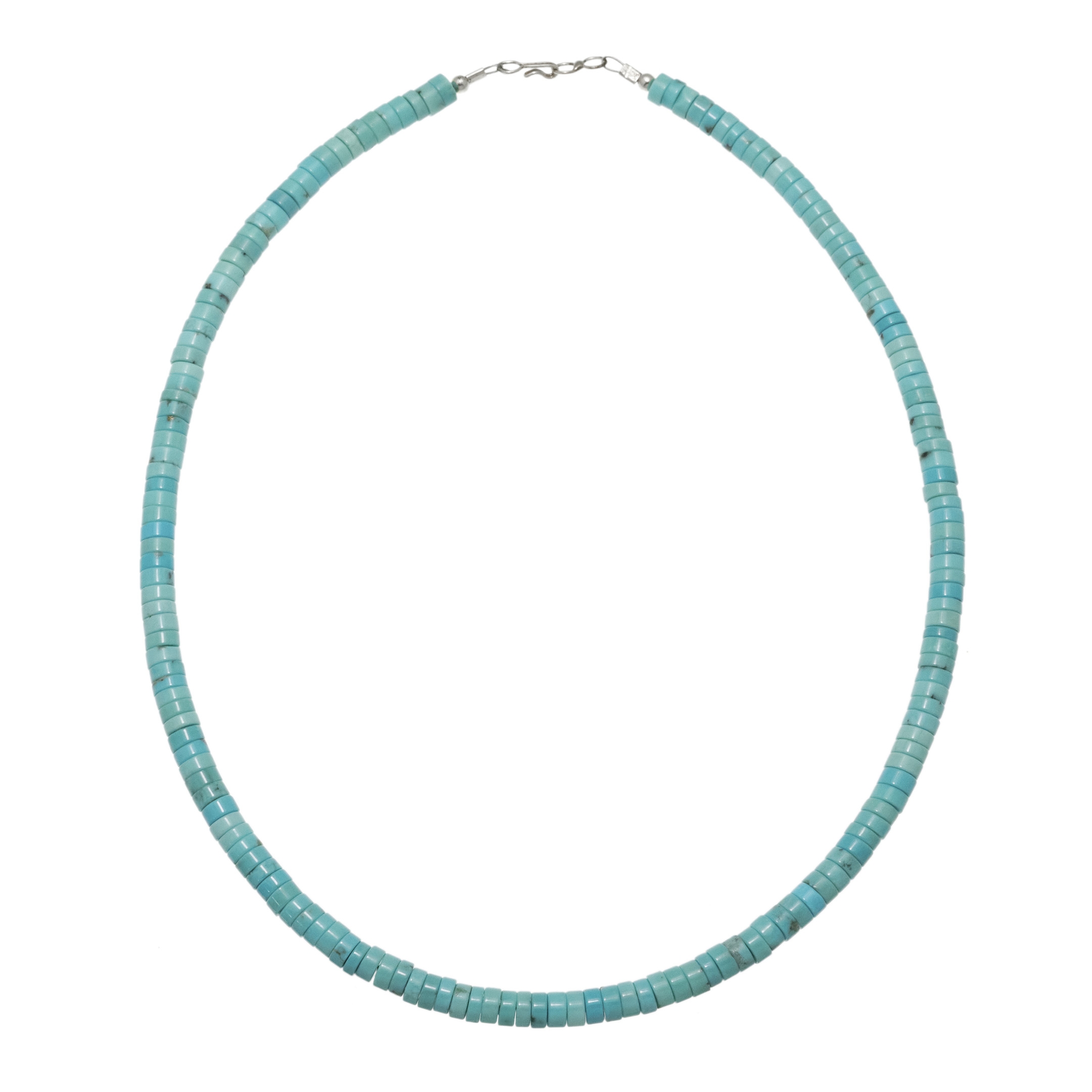 Collier turquoises et argent CO264 - Harpo Paris