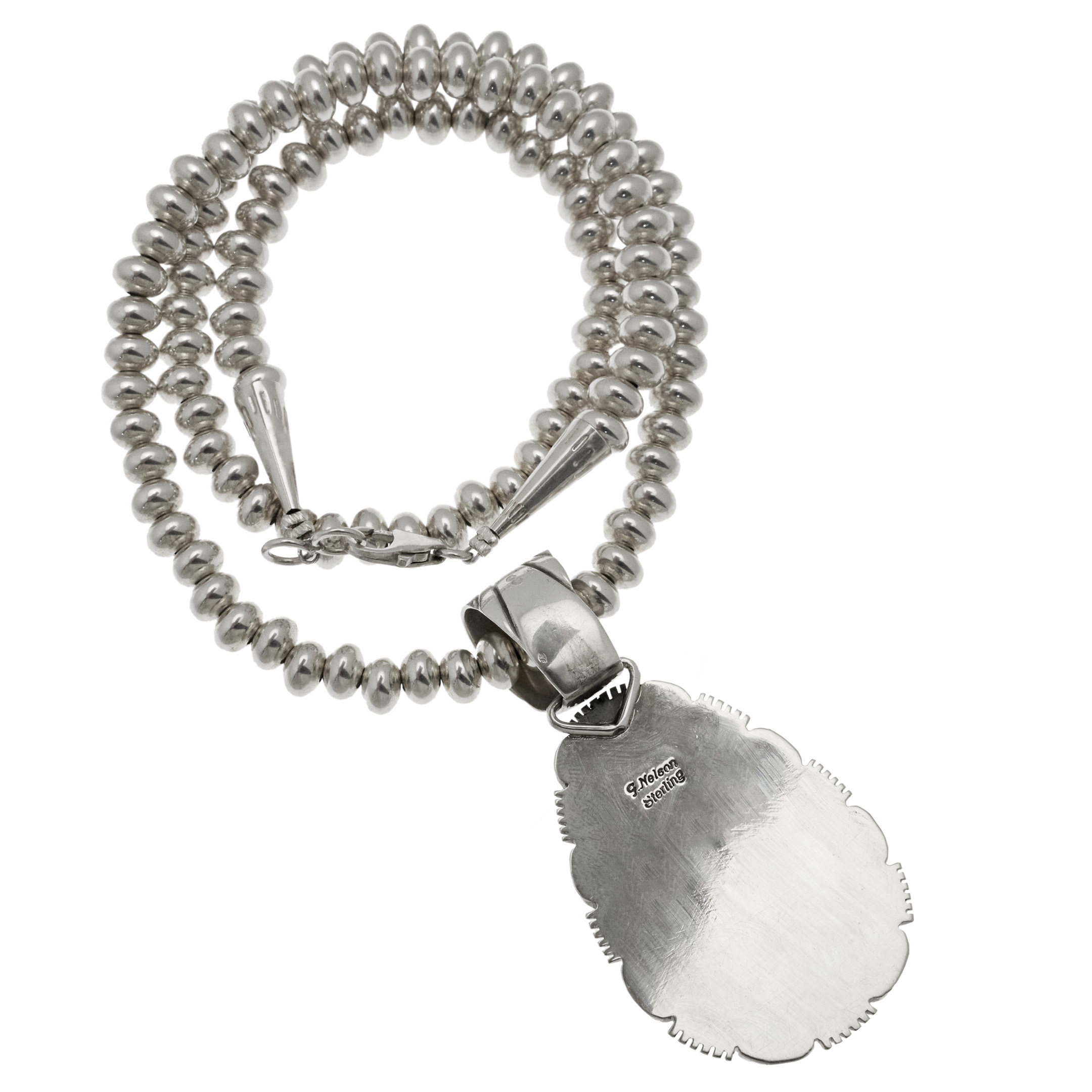 Pendentif turquoise argent PE593 - Harpo Paris