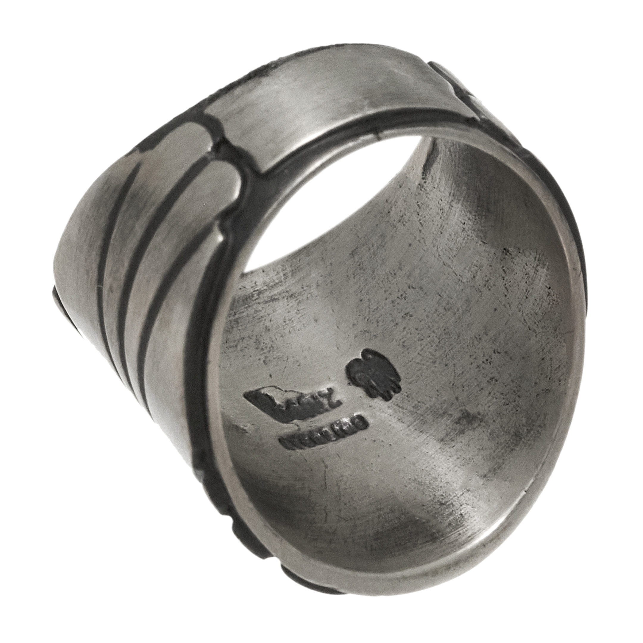 Bague Navajo en argent mat BA1623 - Harpo Paris