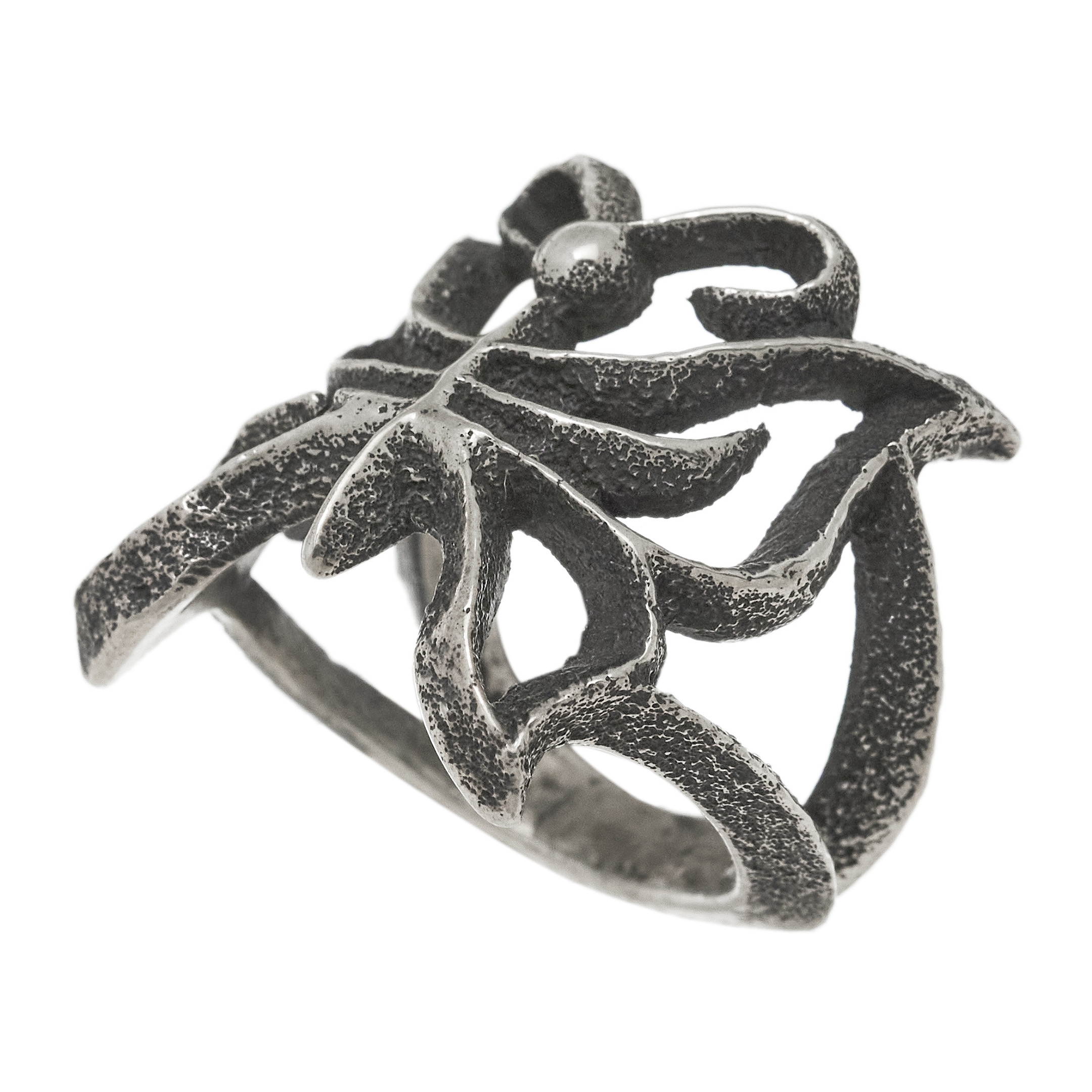 Tufa Cast ring in sterling silver BA1632 - Harpo Paris