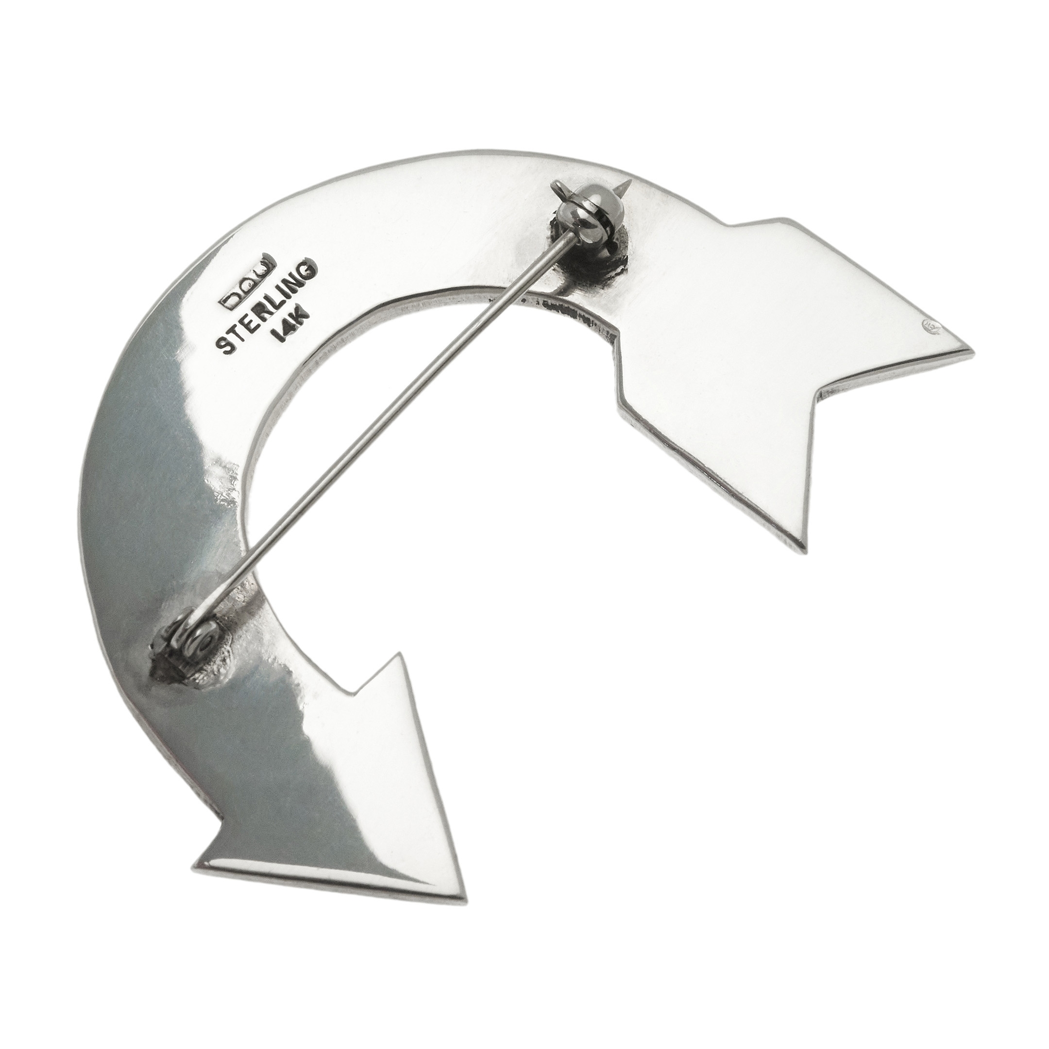 Silver and gold brooch BRO99 - Harpo Paris