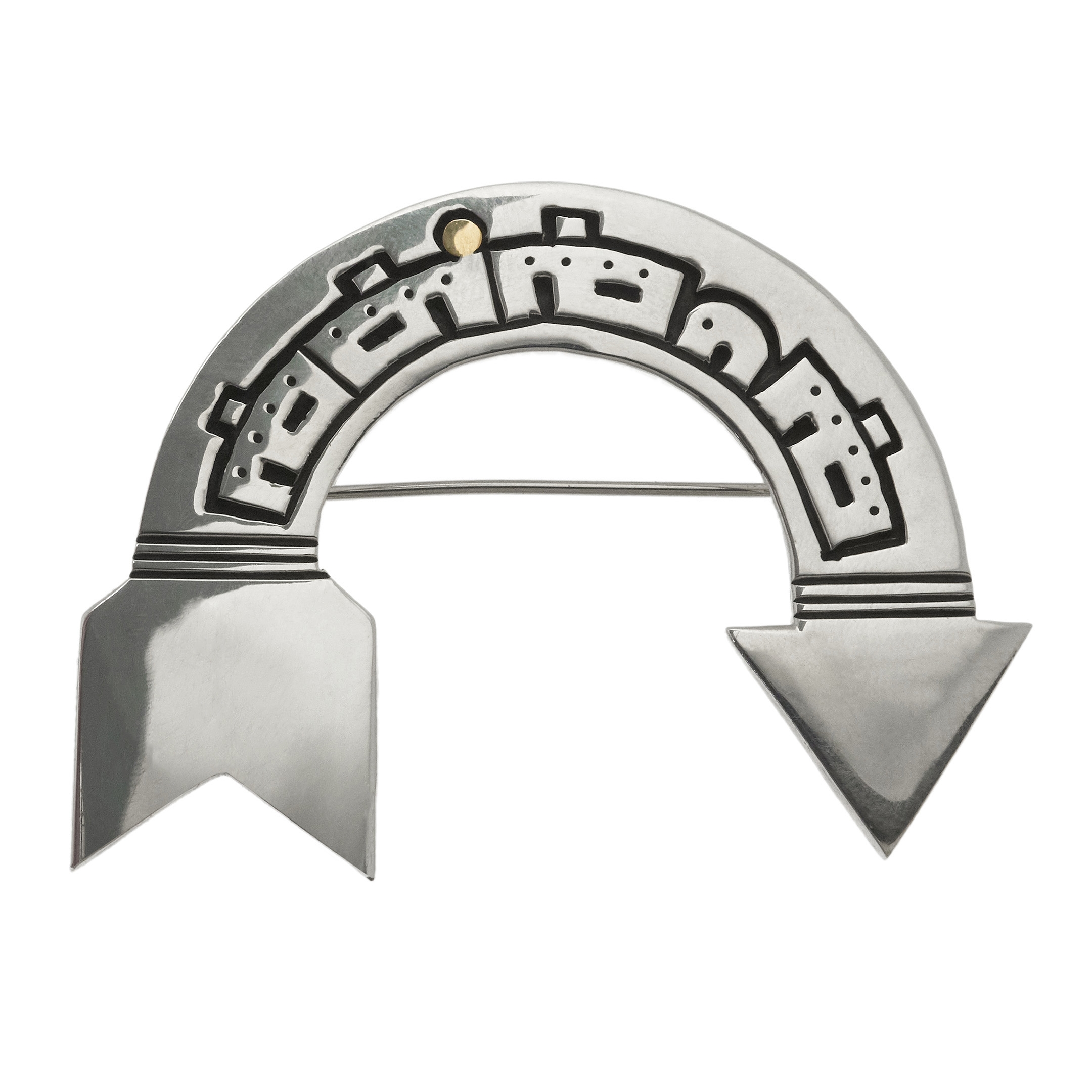 Silver and gold brooch BRO99 - Harpo Paris