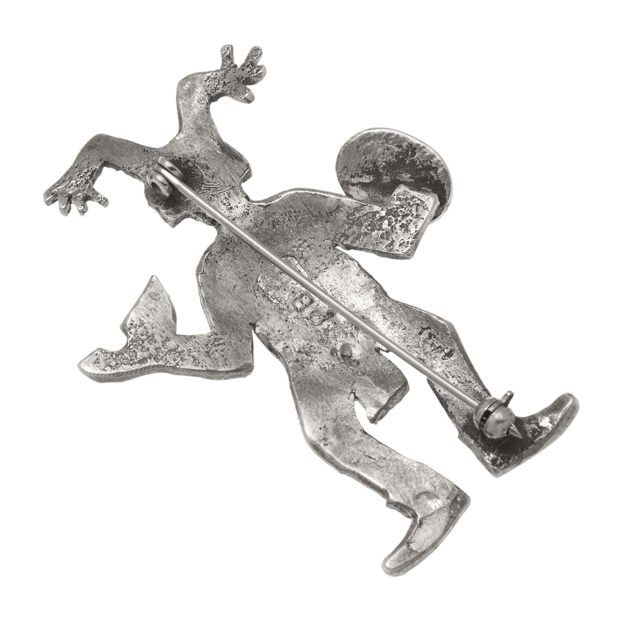 Silver and turquoise brooch BRO100 - Harpo Paris