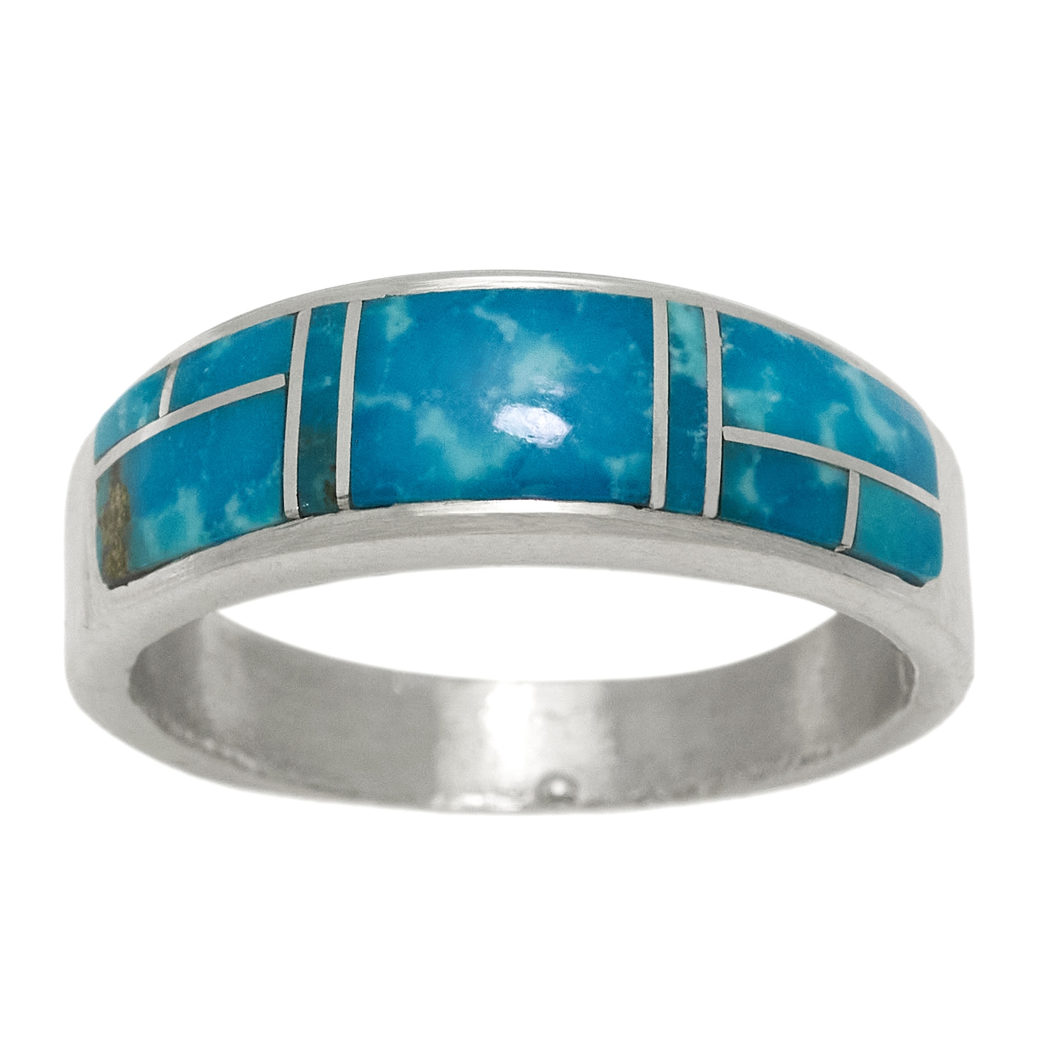 Turquoise inlay and silver BA1648 - Harpo Paris
