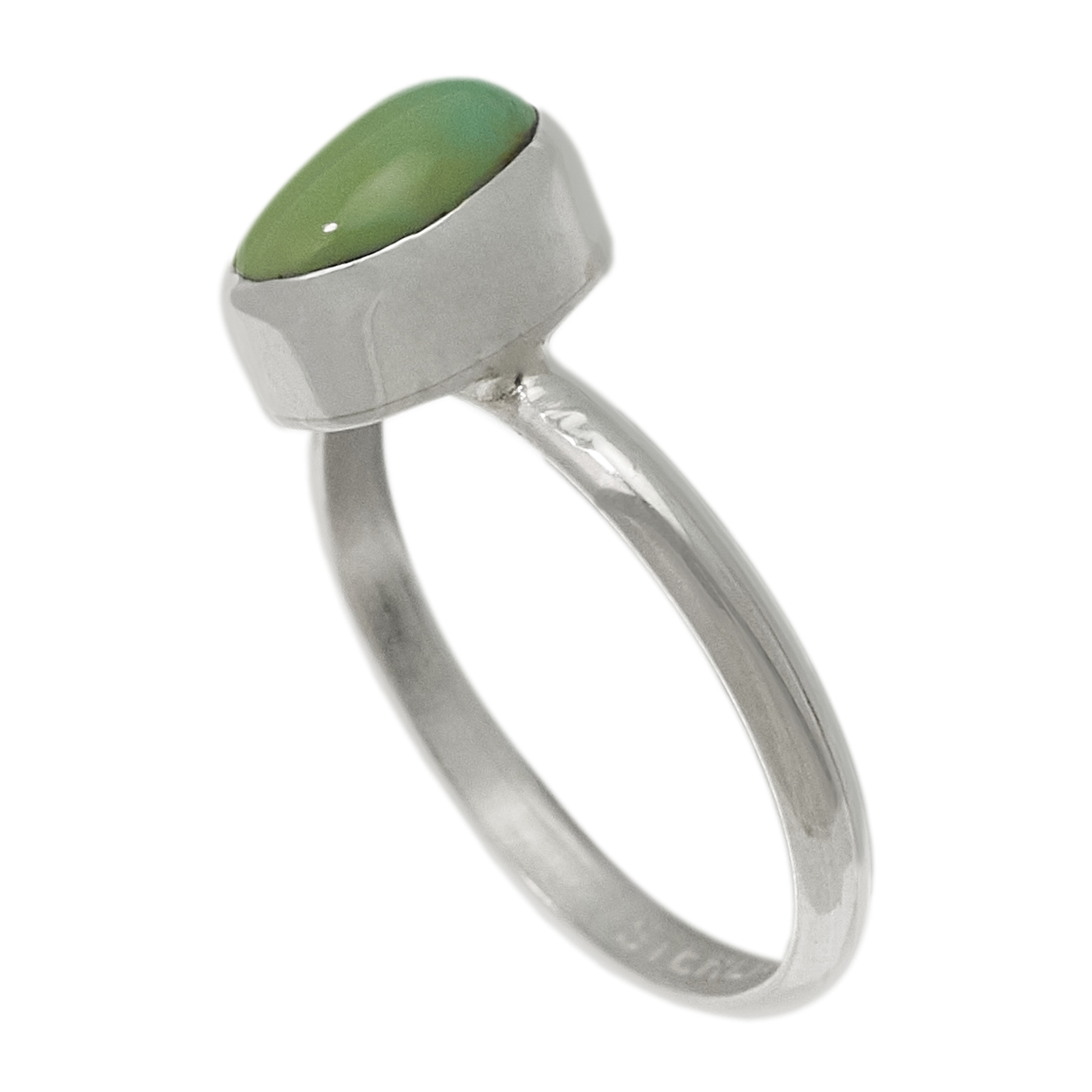 Navajo thin ring, turquoise and silver BA1653 - Harpo Paris