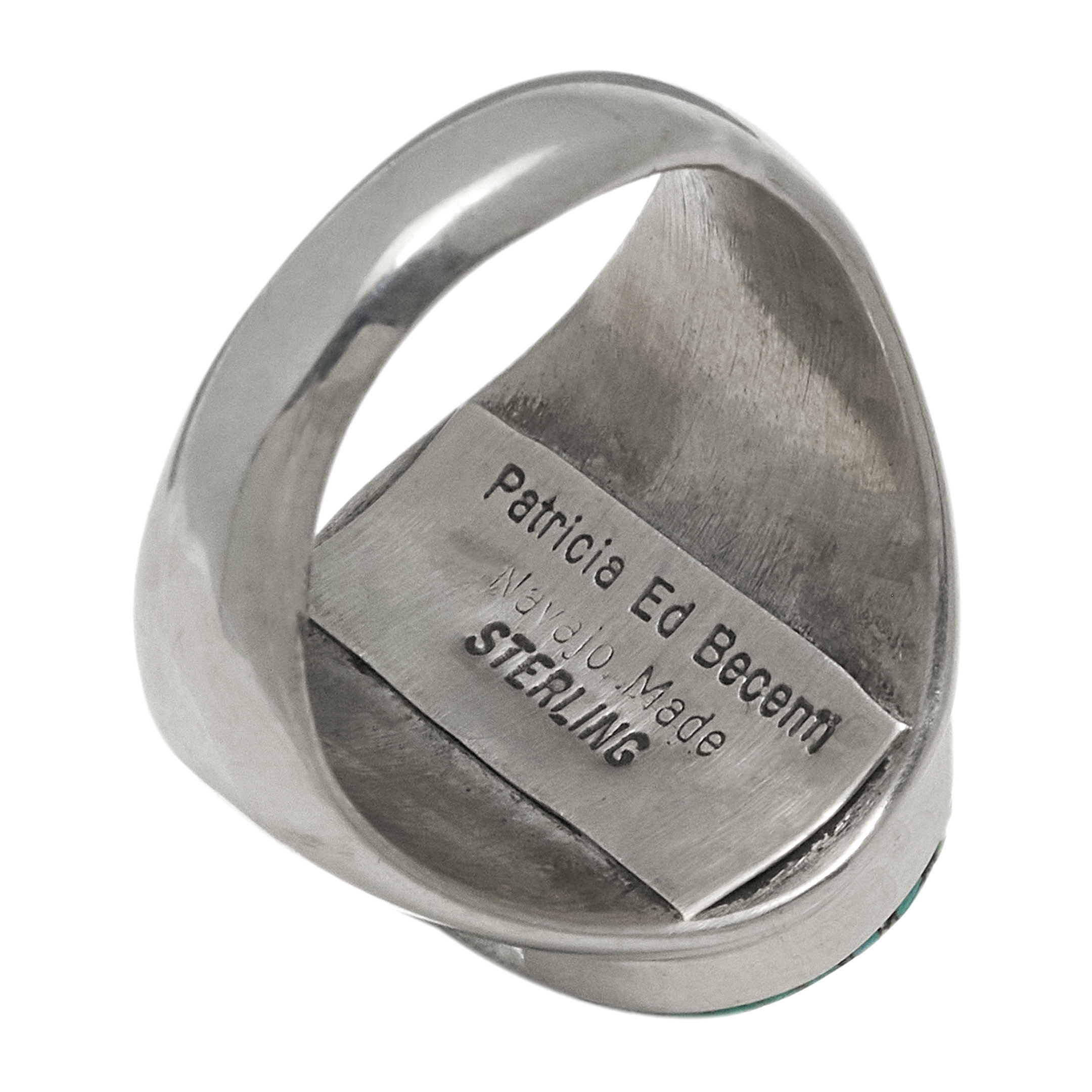 Navajo ring in inlaid and silver BA1650 - Harpo Paris