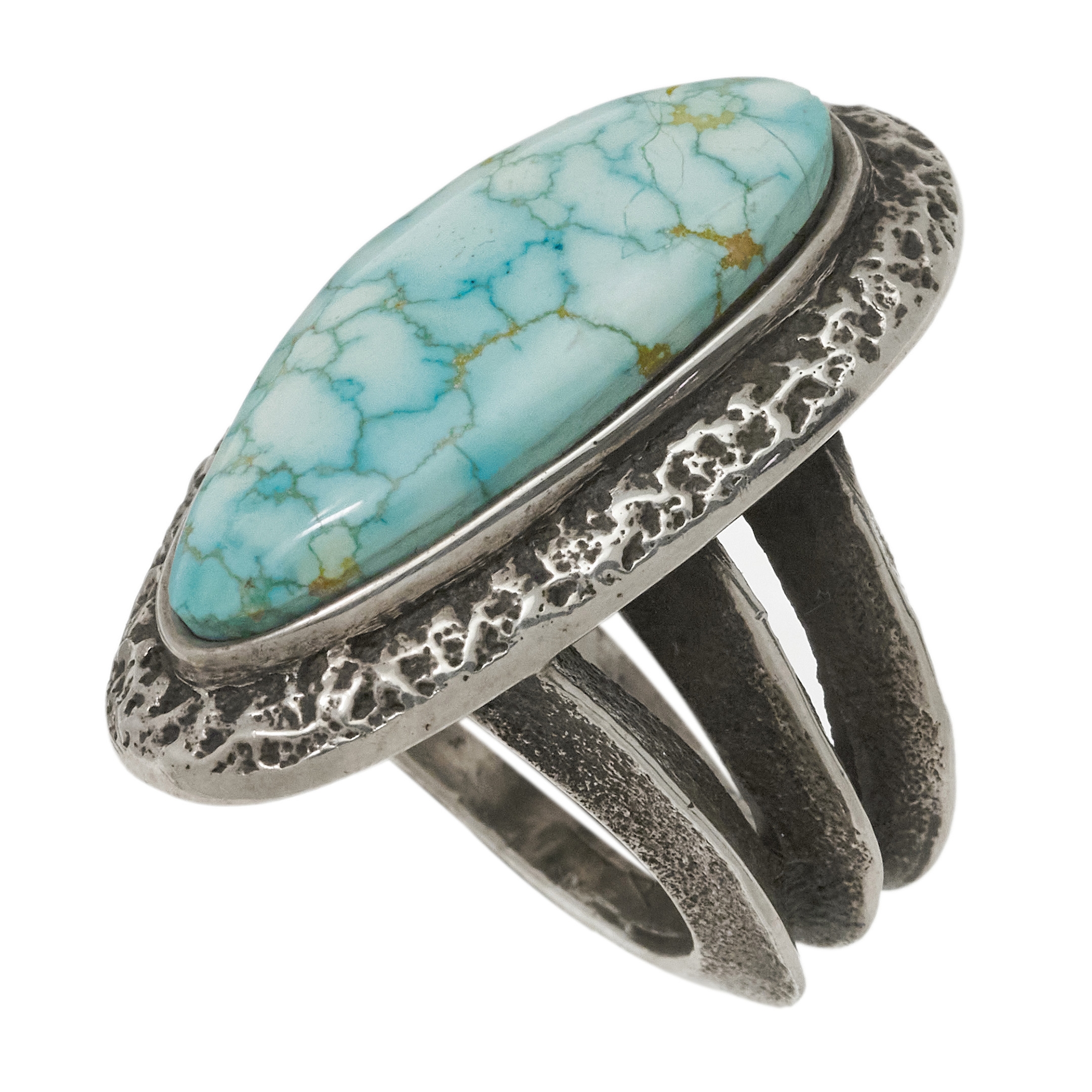 Bague Tufa Cast argent massif et turquoise BA1676 - Harpo Paris