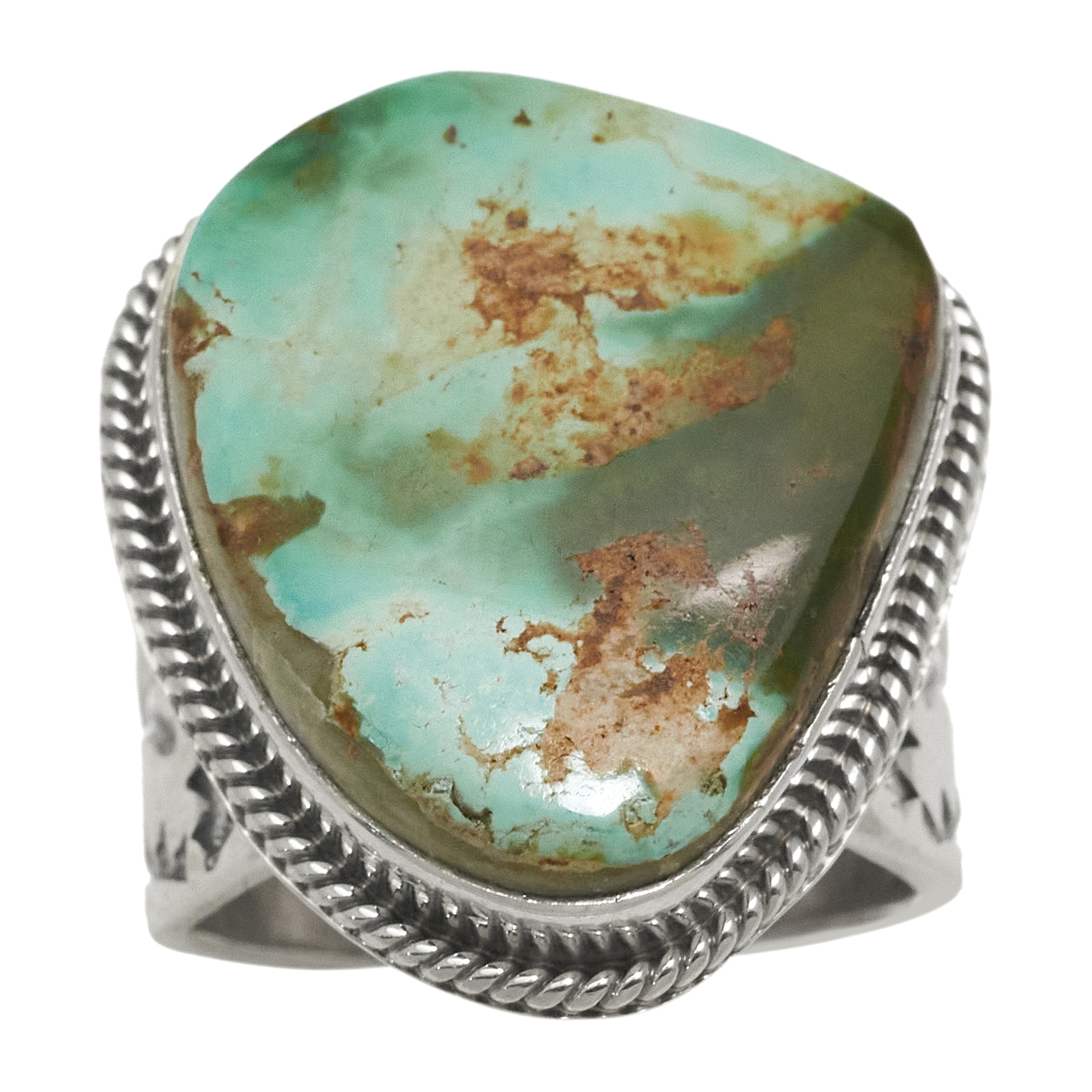 Bague Navajo en turquoise et argent BA1684 - Harpo Paris