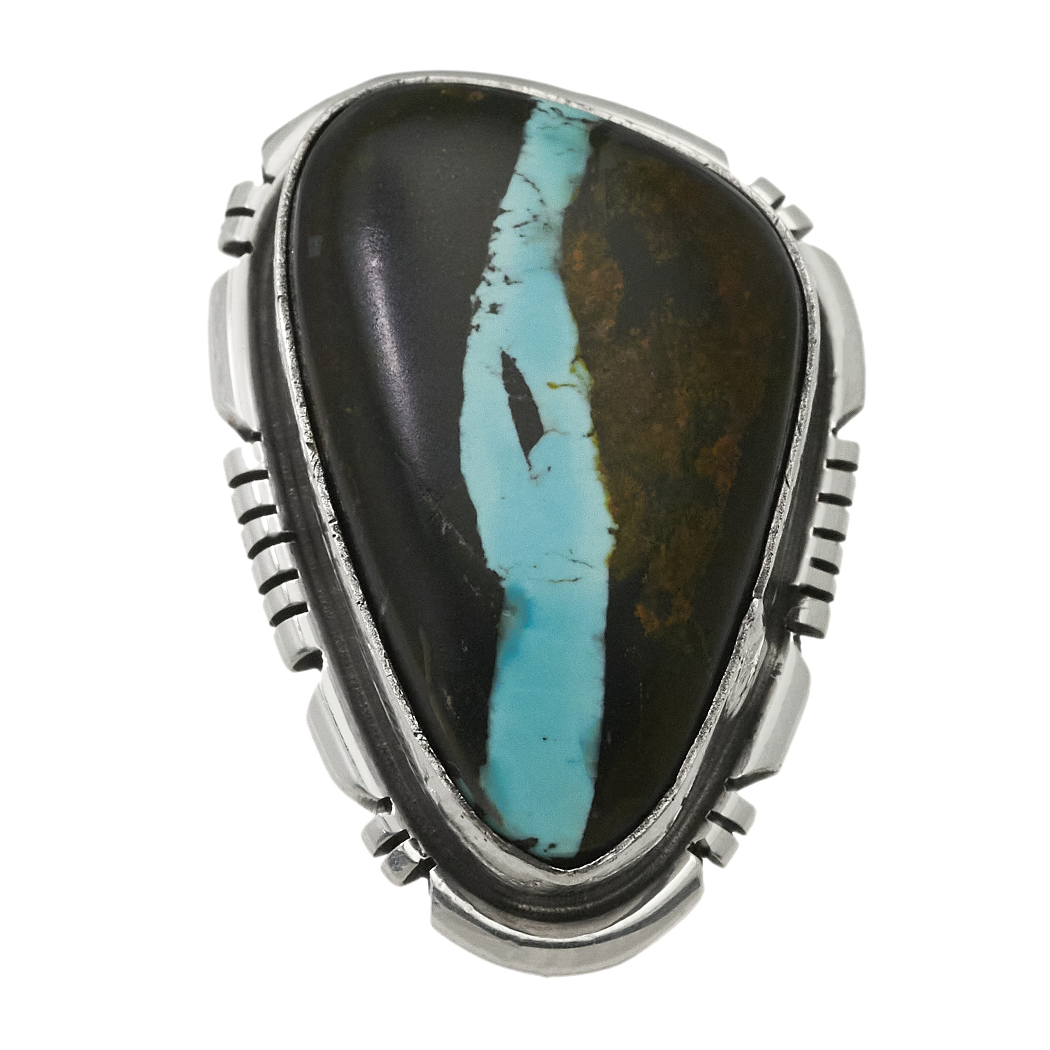 Bague en turquoise et argent BA1688 - Harpo Paris