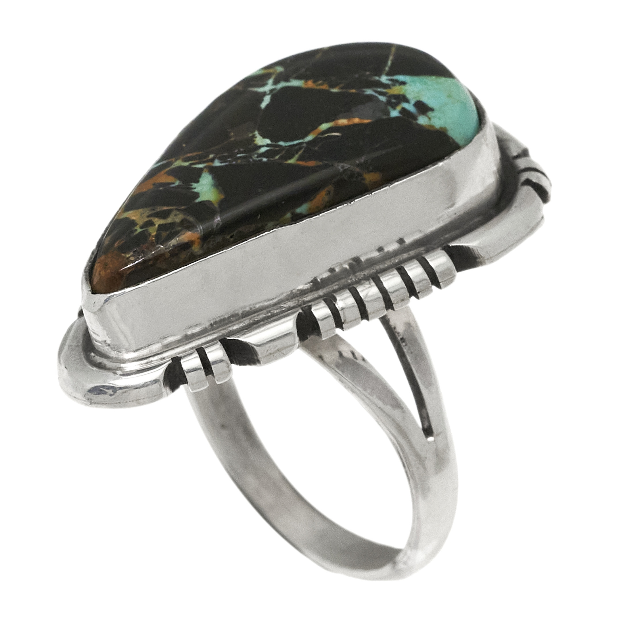 Bague en turquoise et argent BA1689 - Harpo Paris