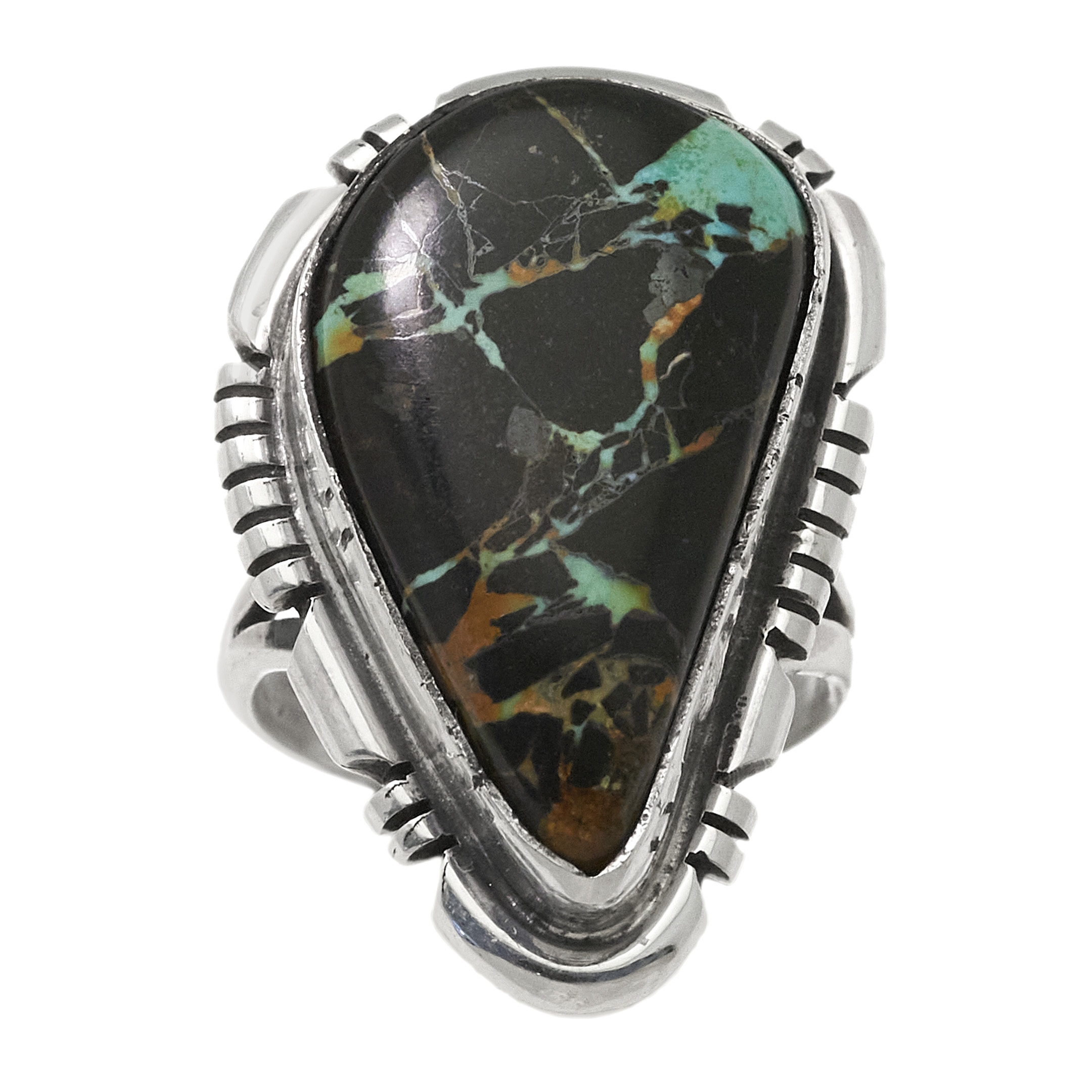 Bague en turquoise et argent BA1689 - Harpo Paris