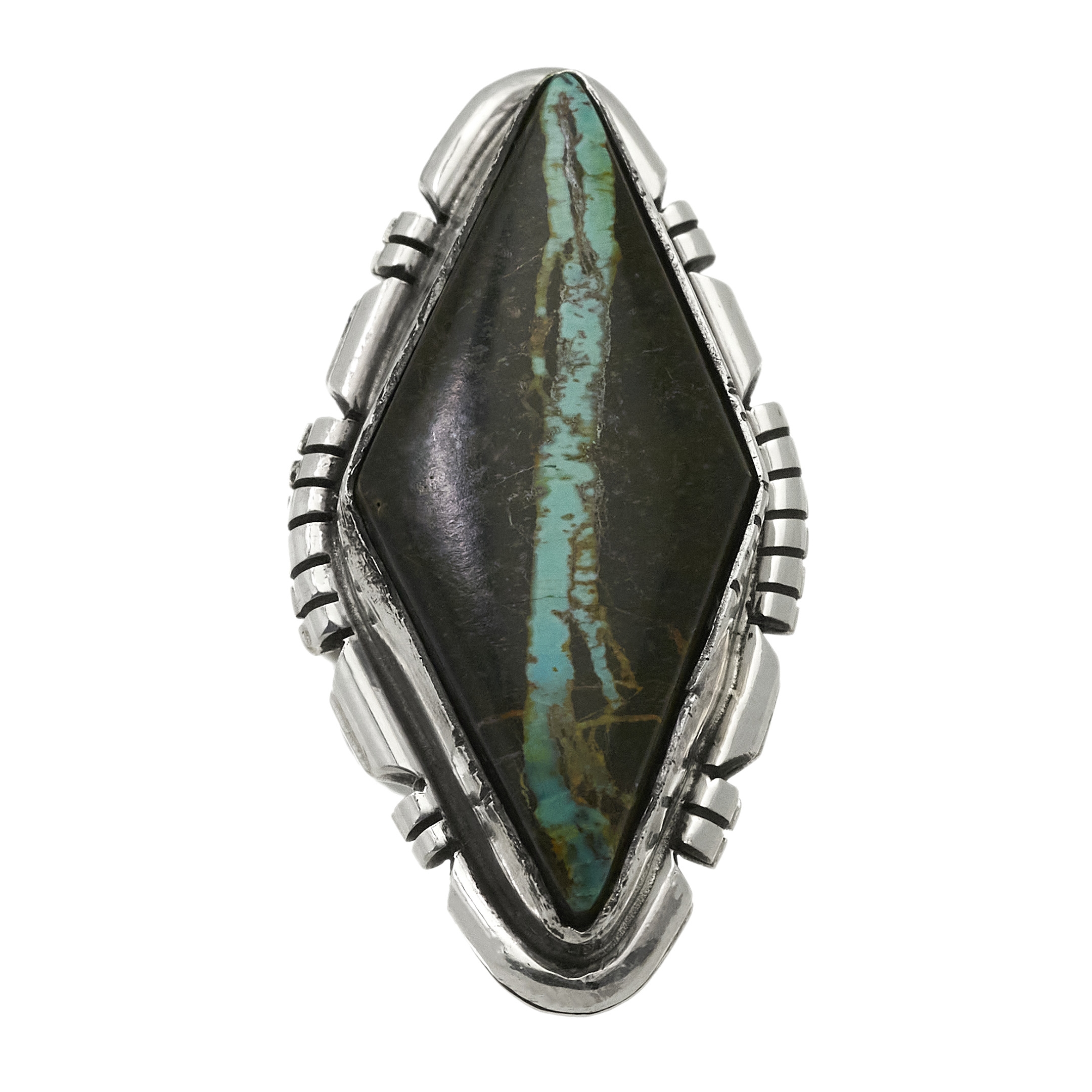 Turquoise and silver ring BA1691 - Harpo Paris