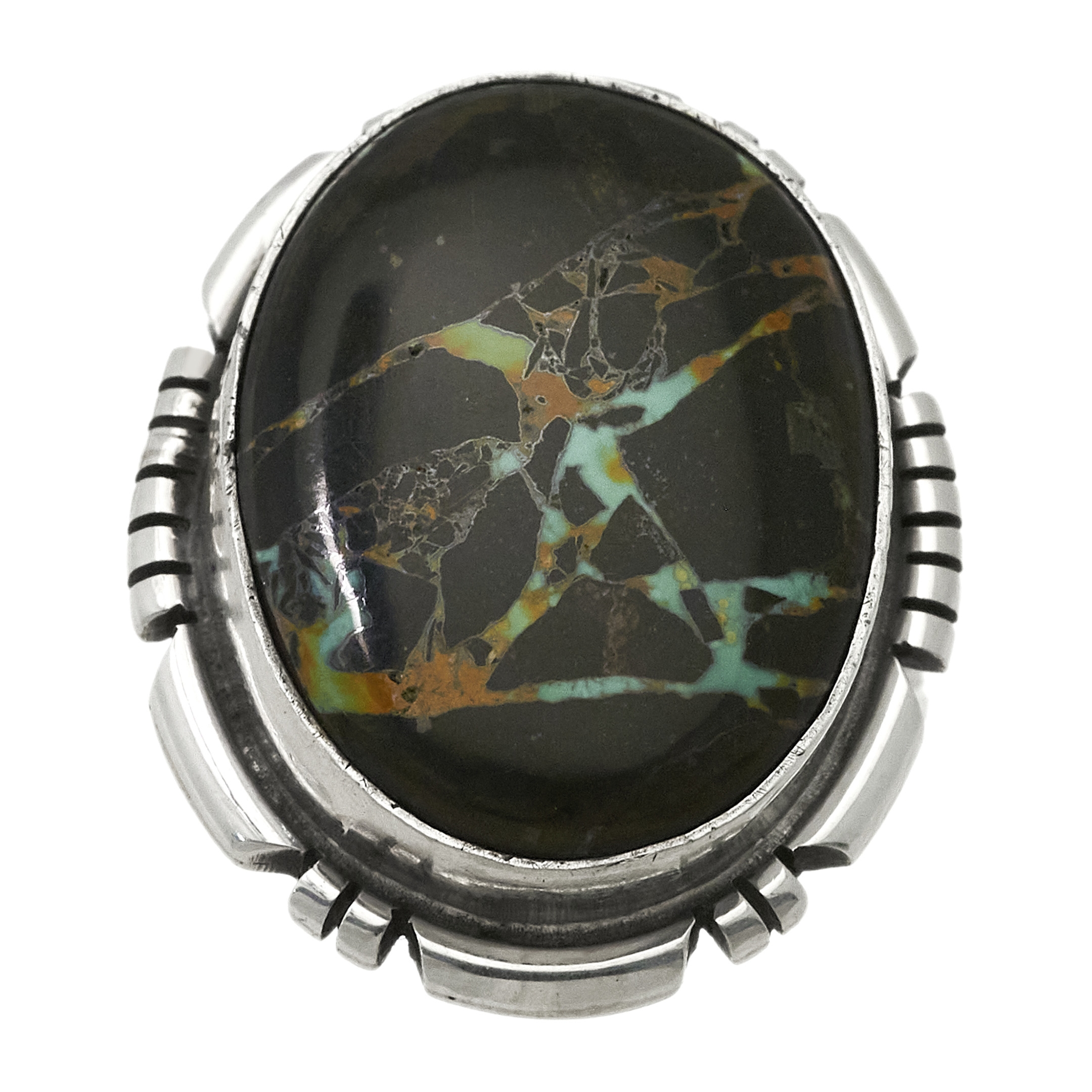 Turquoise and silver ring BA1692 - Harpo Paris