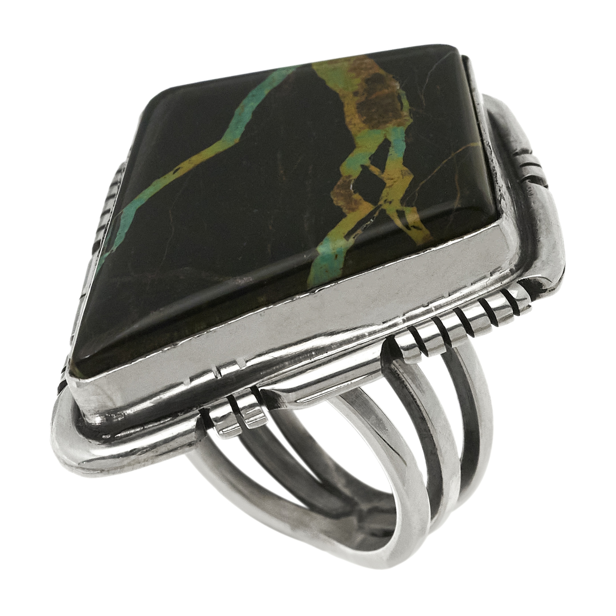 Bague en turquoise et argent BA1690 - Harpo Paris