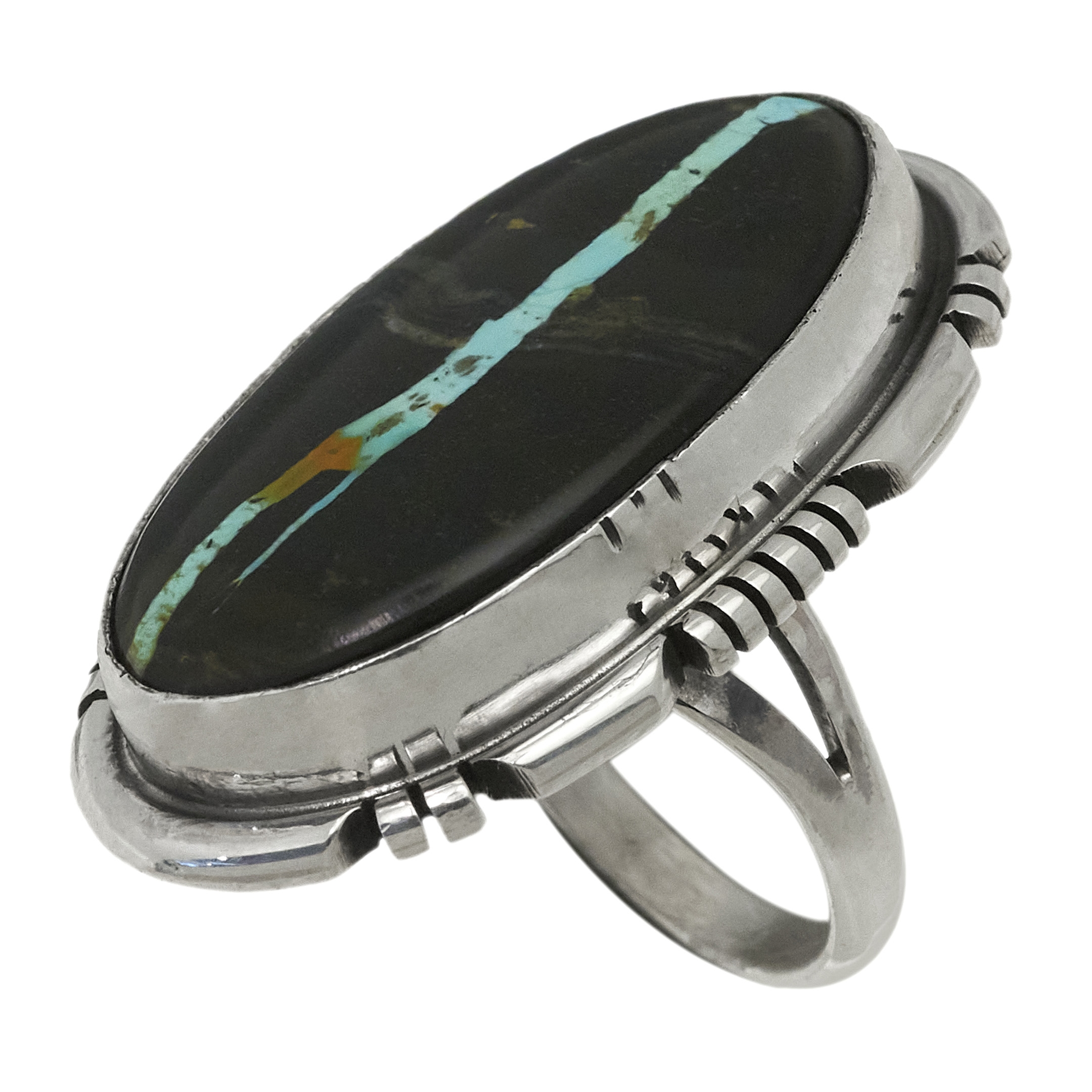 Bague en turquoise et argent BA1693 - Harpo Paris