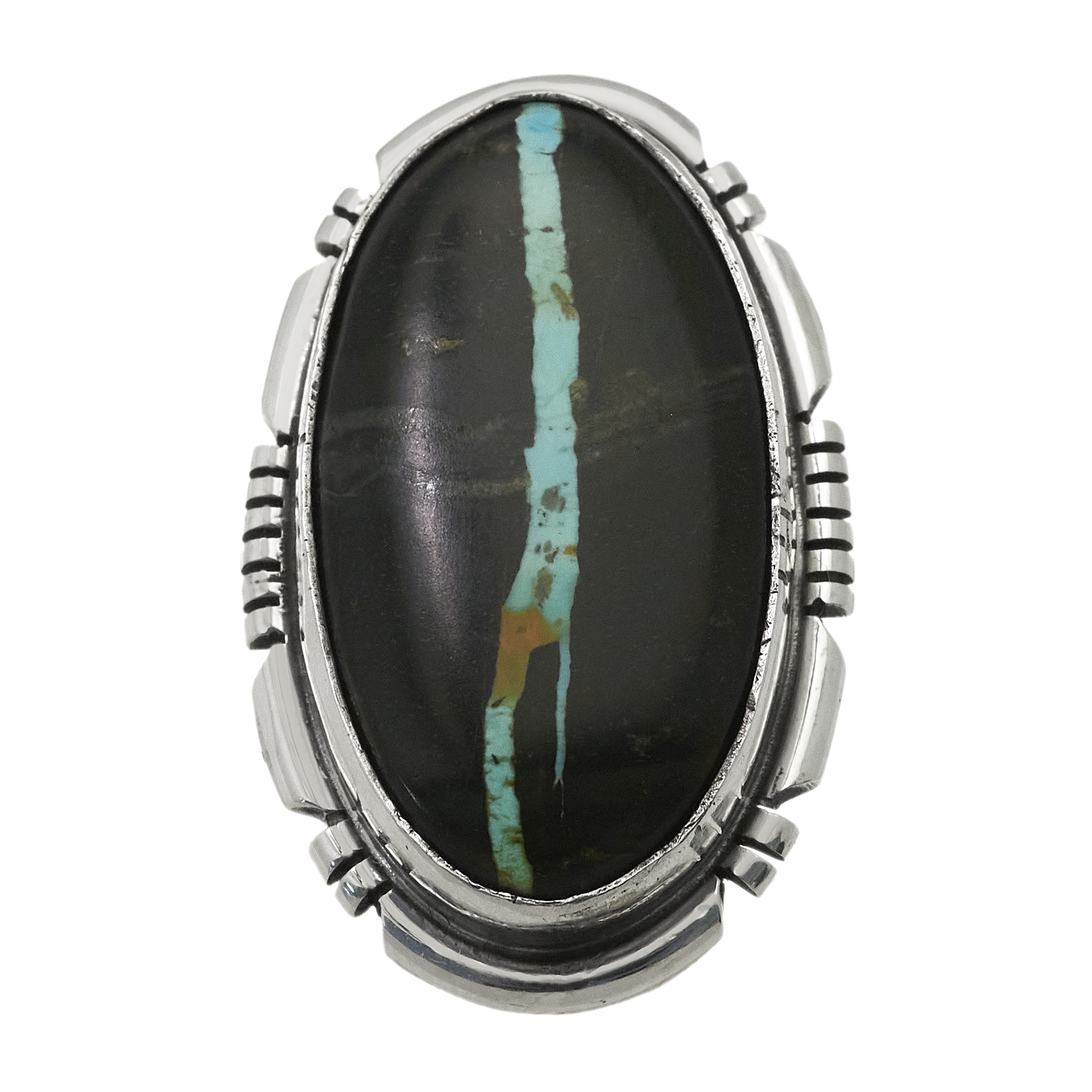 Turquoise and silver ring BA1693 - Harpo Paris