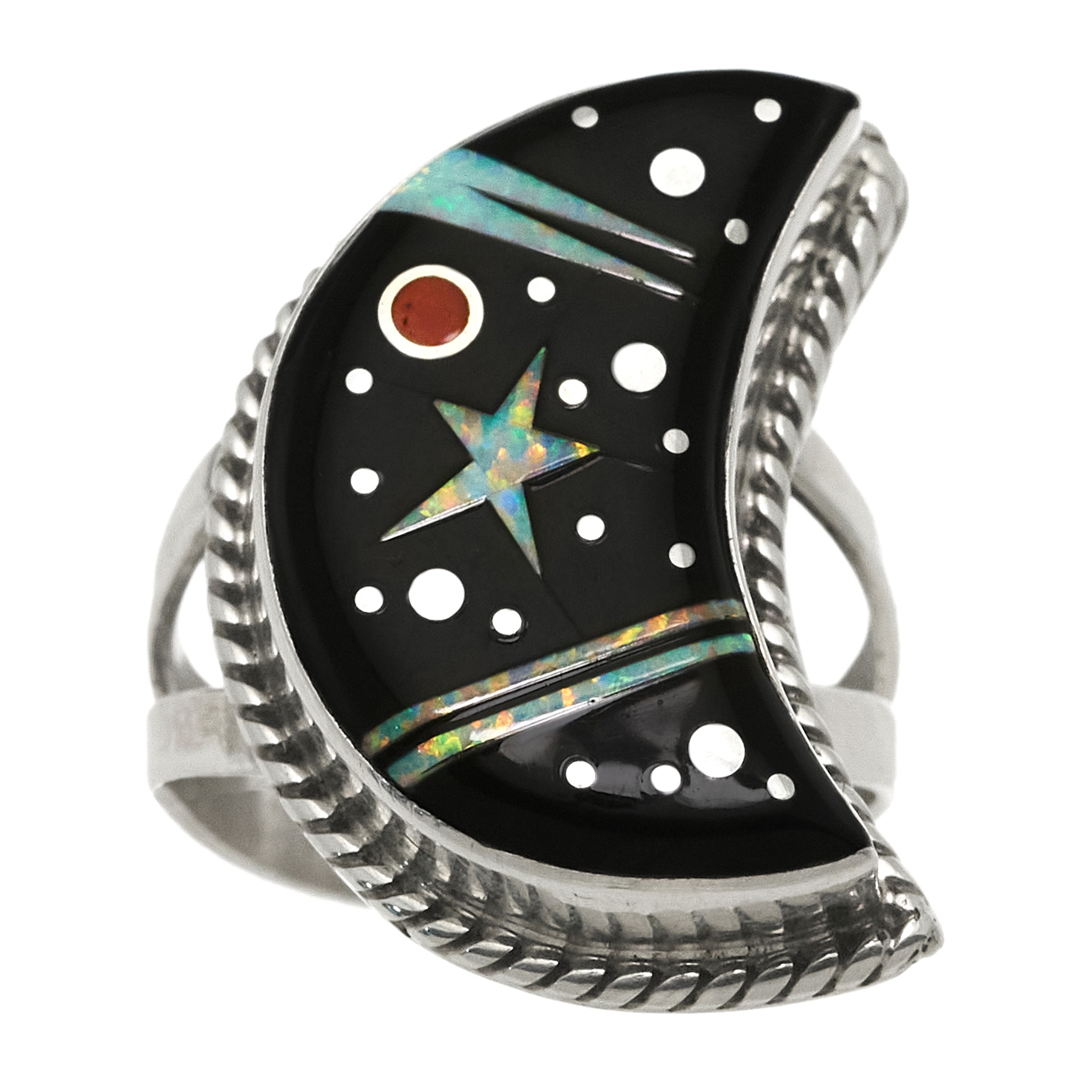 Ring in micro-inlay and silver BA1694 - Harpo Paris