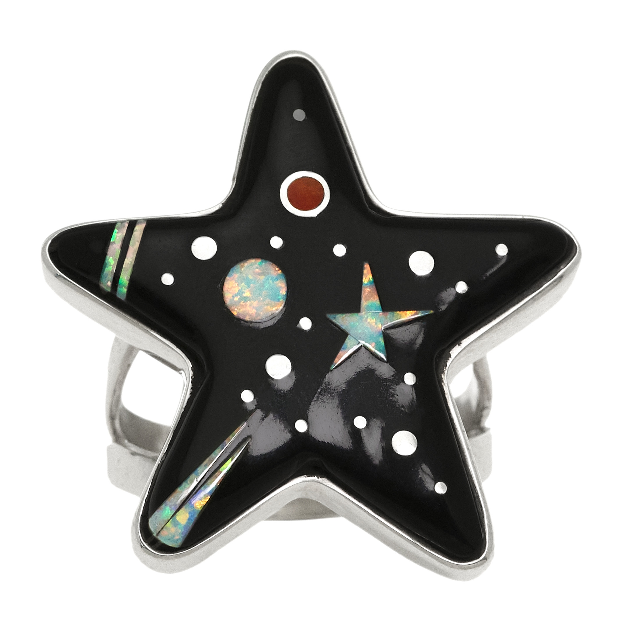 Ring in micro-inlay and silver BA1695 - Harpo Paris