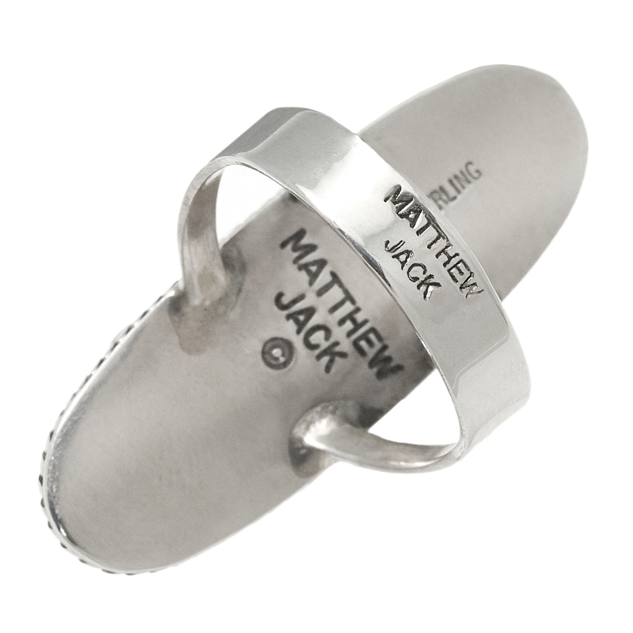 Ring in micro-inlay and silver BA1697 - Harpo Paris