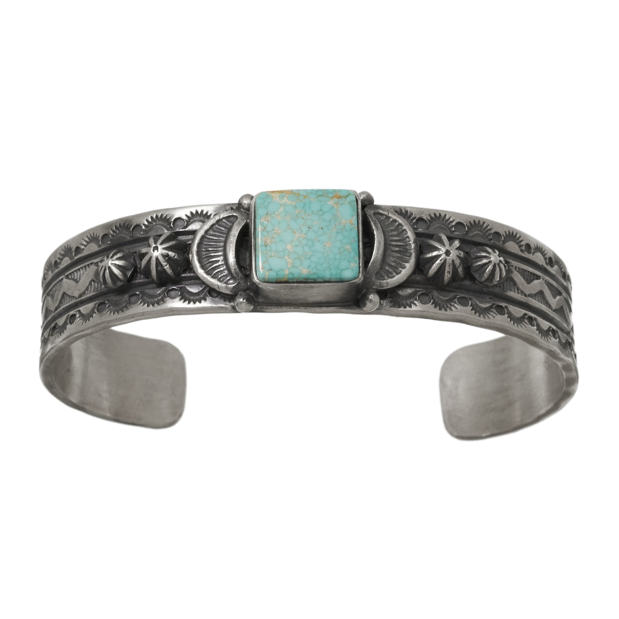 Silver and turquoise bracelet BR917 - Harpo Paris