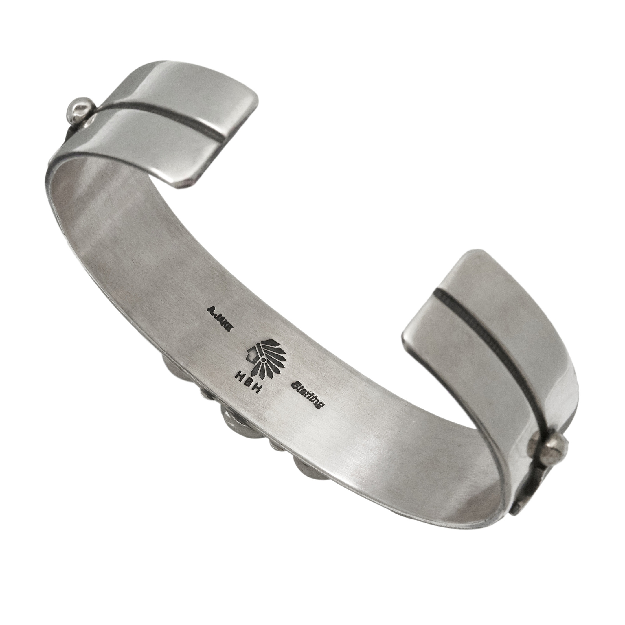 Turquoise and silver bracelet BR916 - Harpo Paris