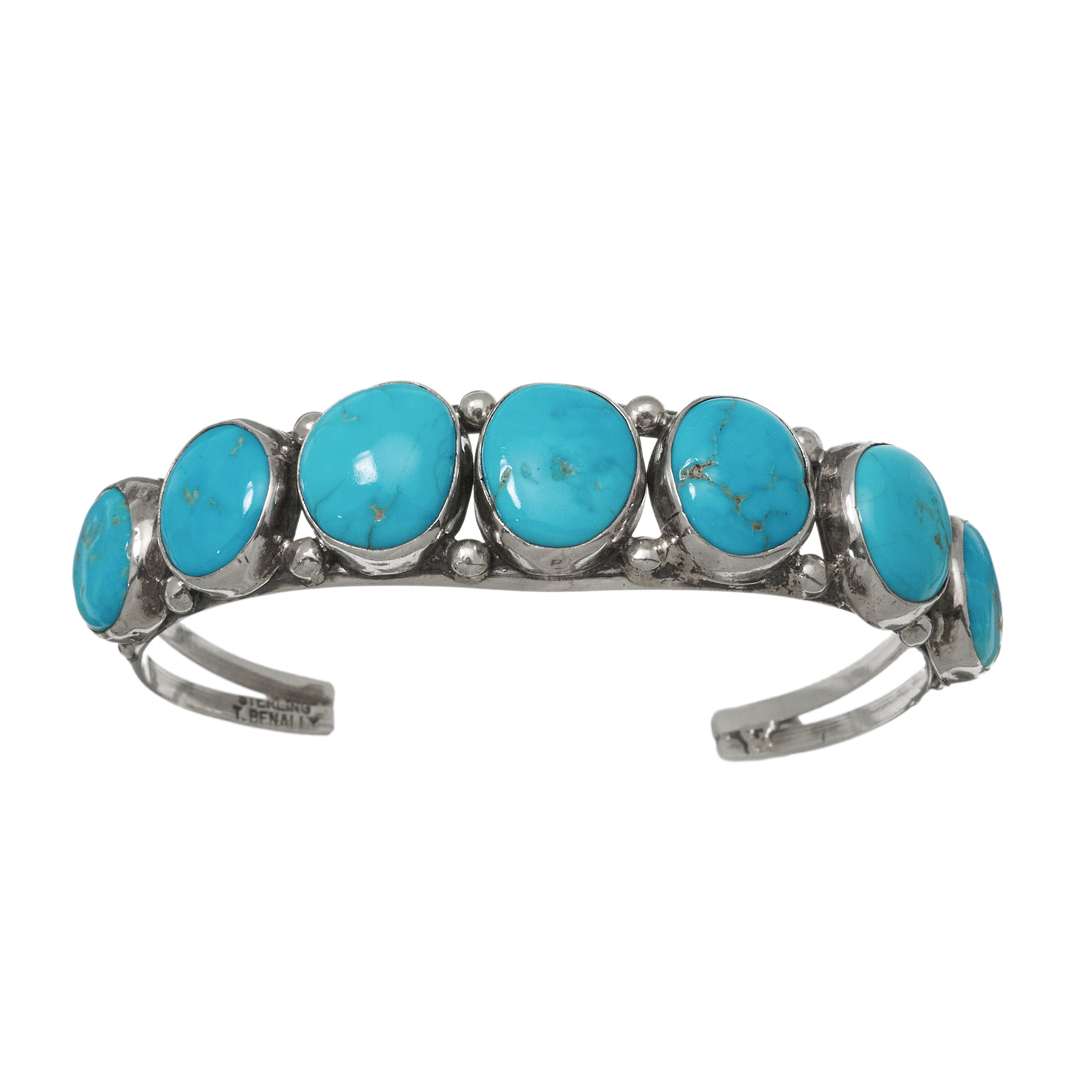 Turquoise and silver bracelet BR912 - Harpo Paris