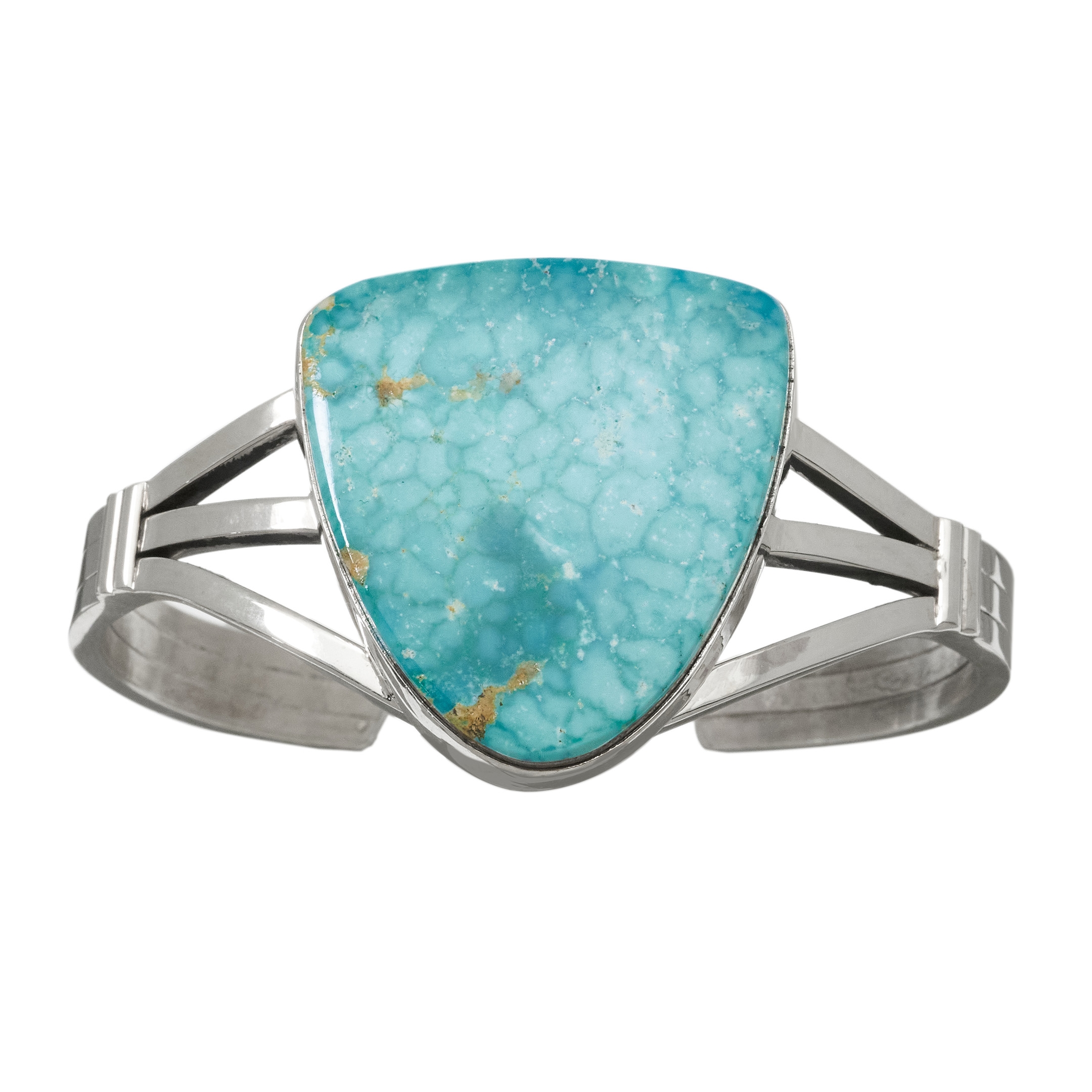 Turquoise and silver bracelet BR911 - Harpo Paris