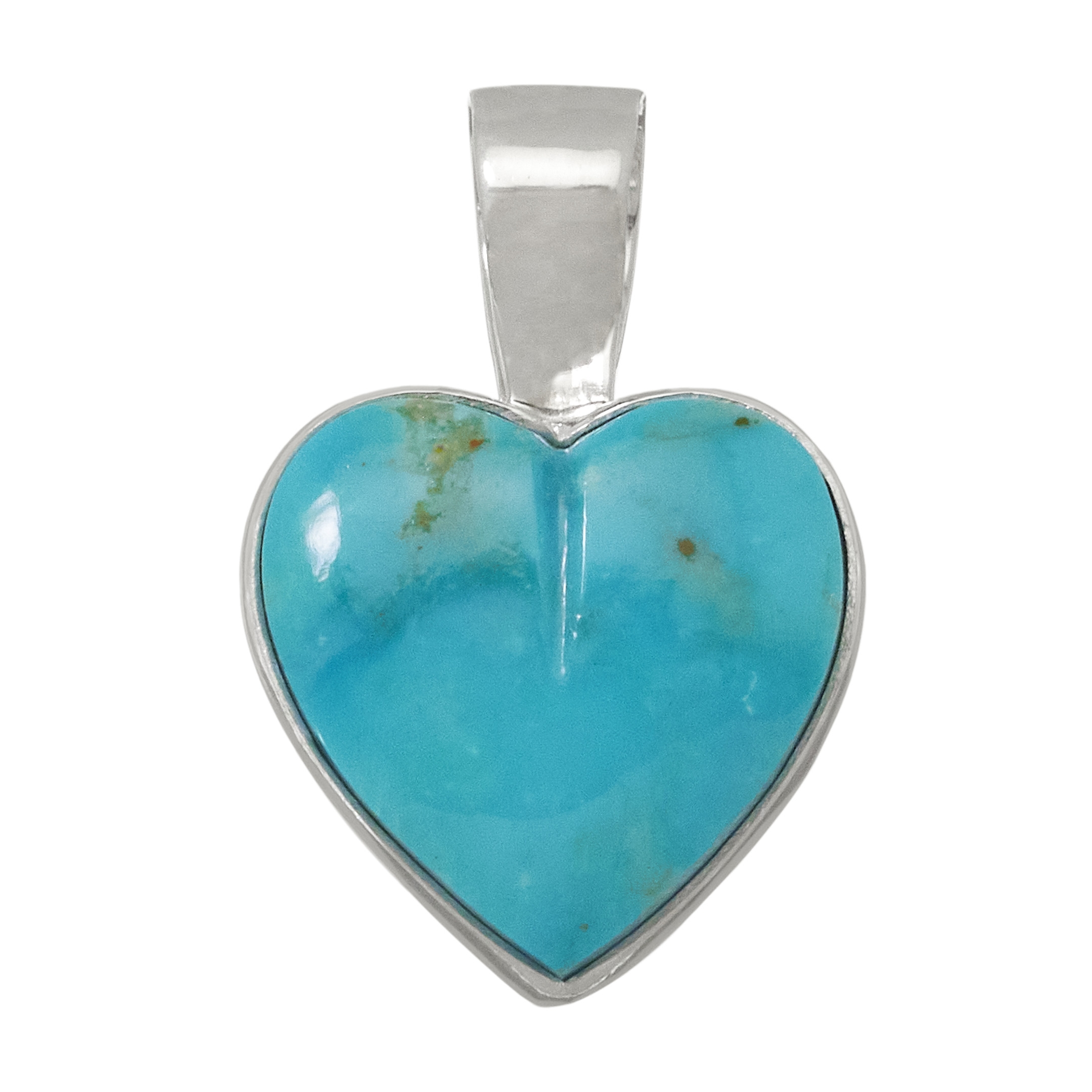 Turquoise heart pendant PE603 - Harpo Paris