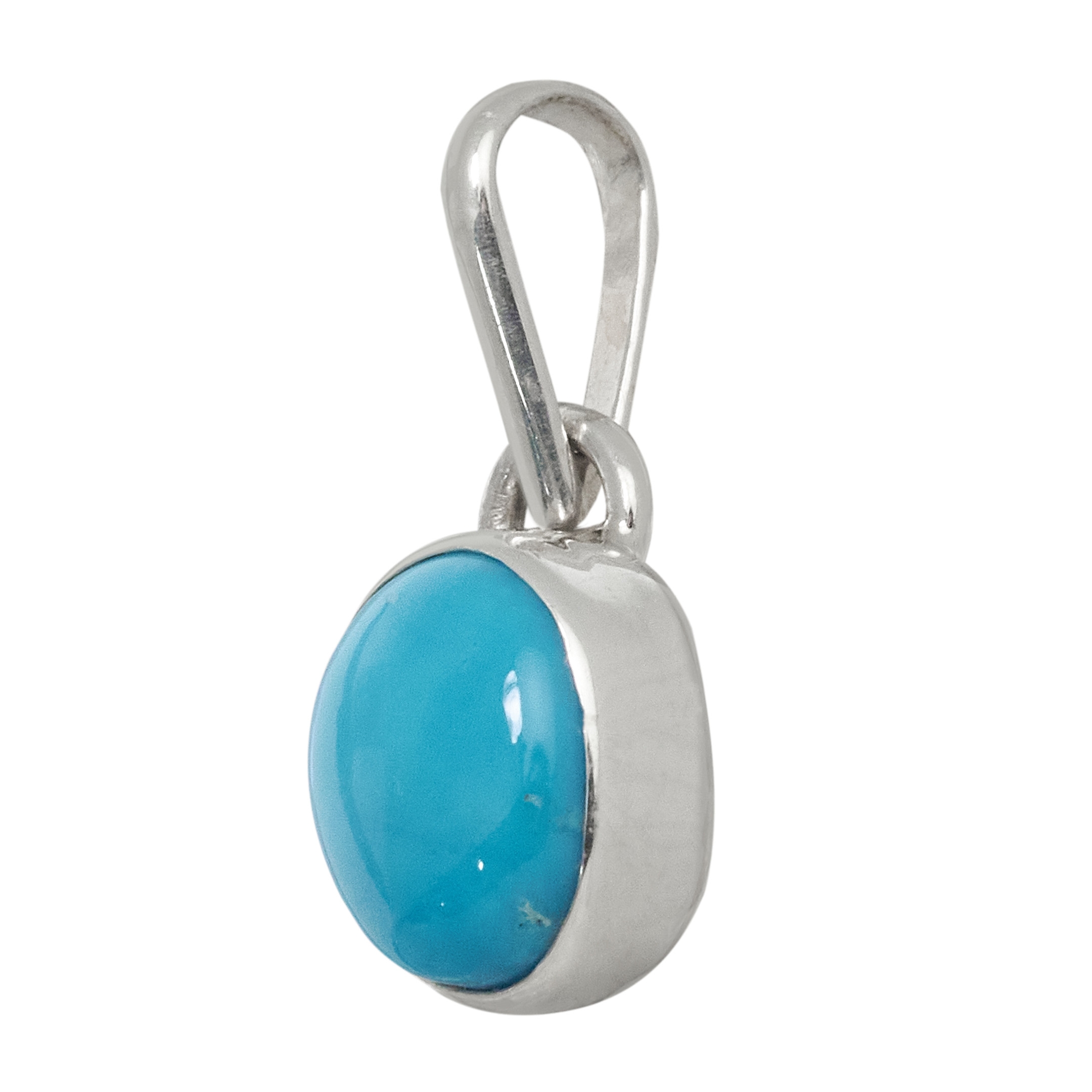 Petit pendentif Navajo en turquoise et argent PE614  - Harpo Paris