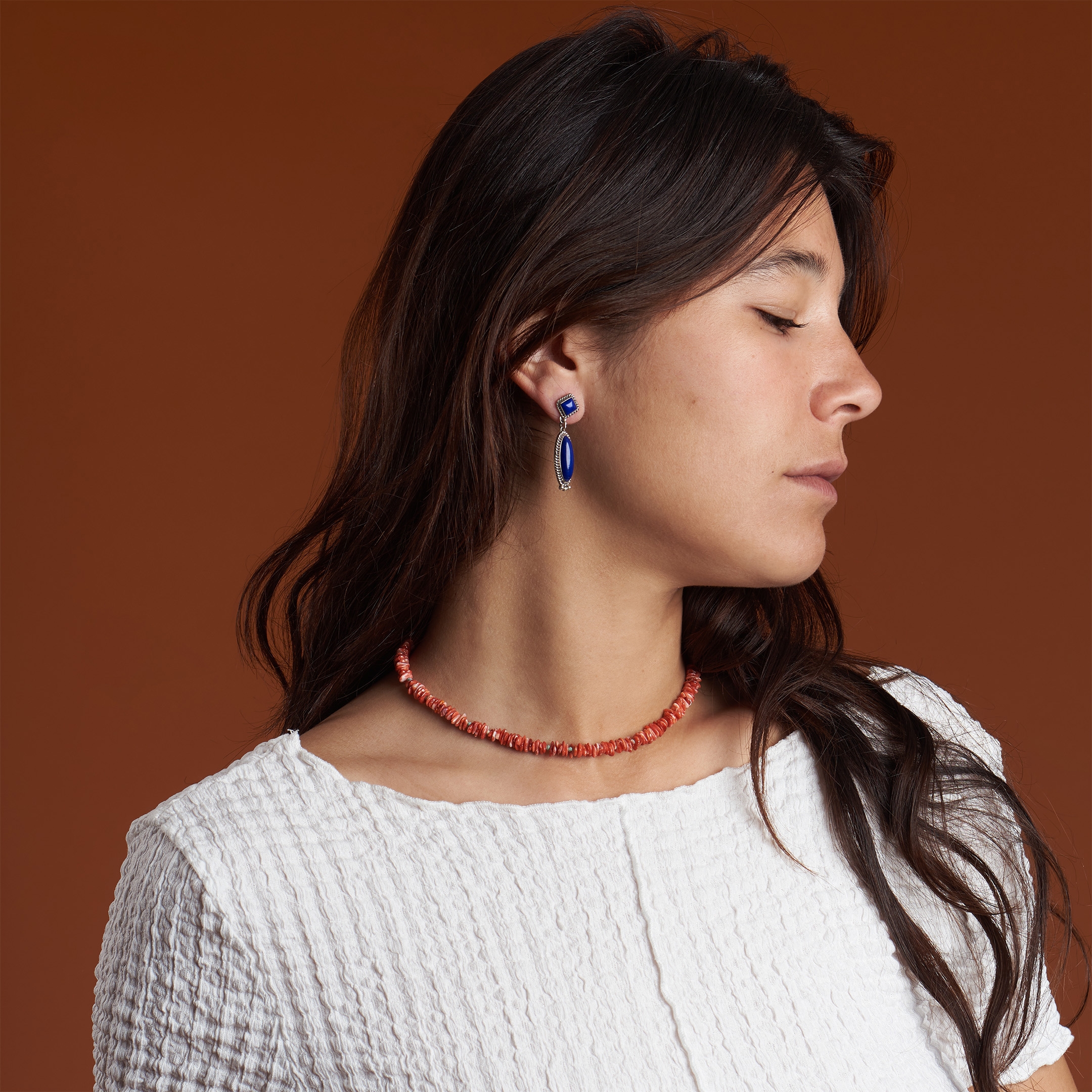 Collier en spondylus et turquoise CO260 - Harpo Paris
