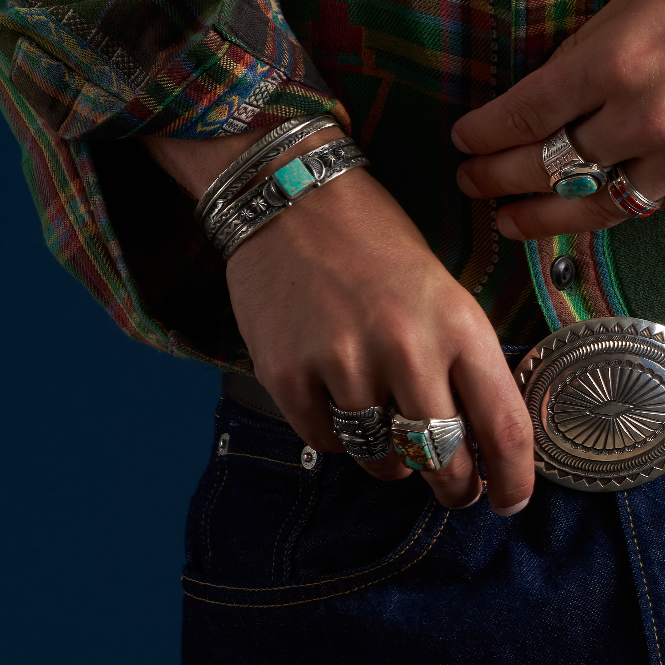 BRw142 Harpo Silver Feather Bracelet