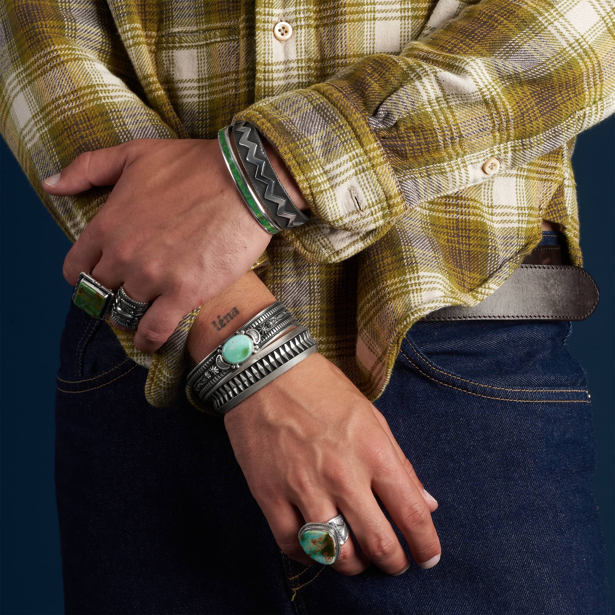 Navajo men bracelet BR918 - Harpo Paris