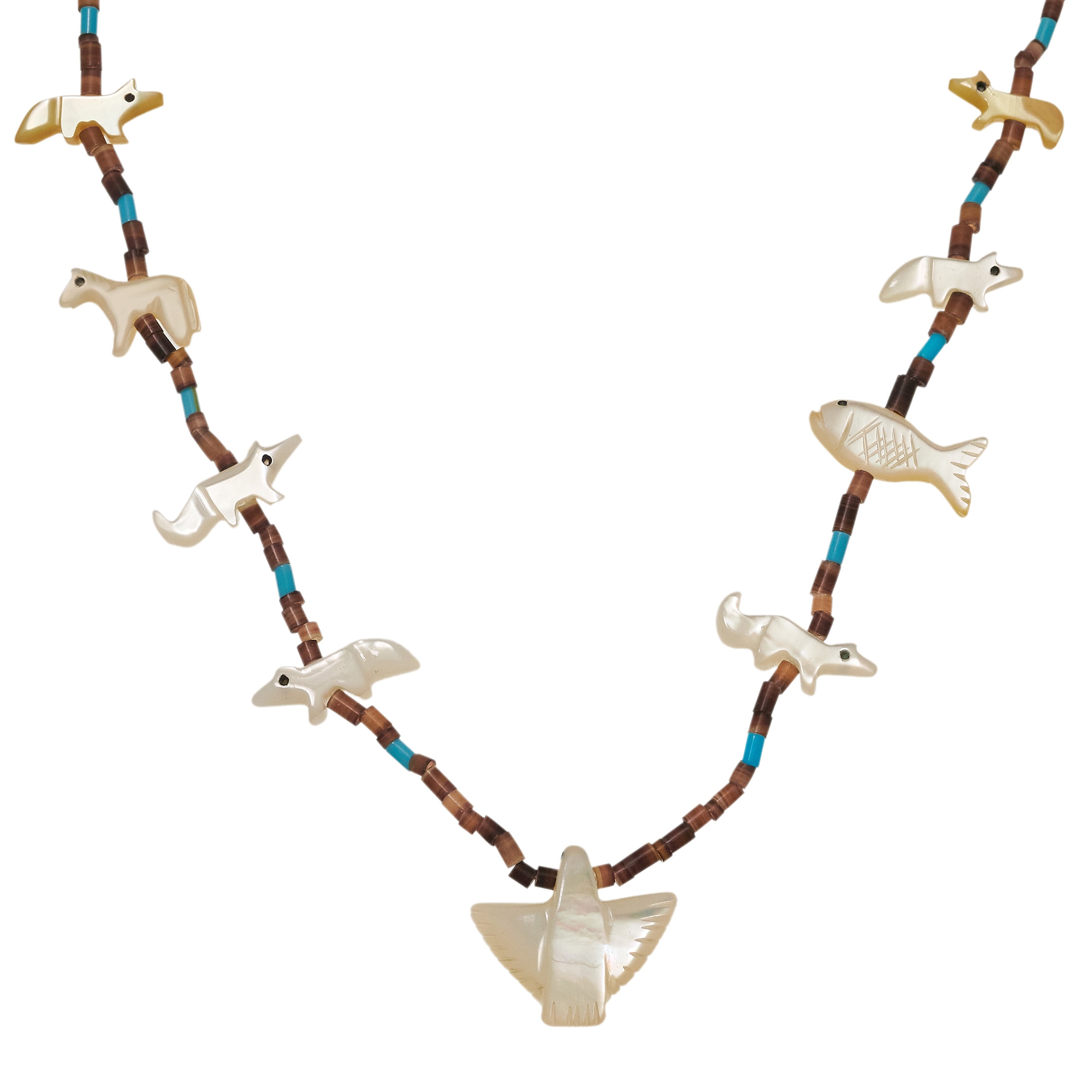 Fetish Necklace in mother-of-pearl COFEw33 - Harpo Paris