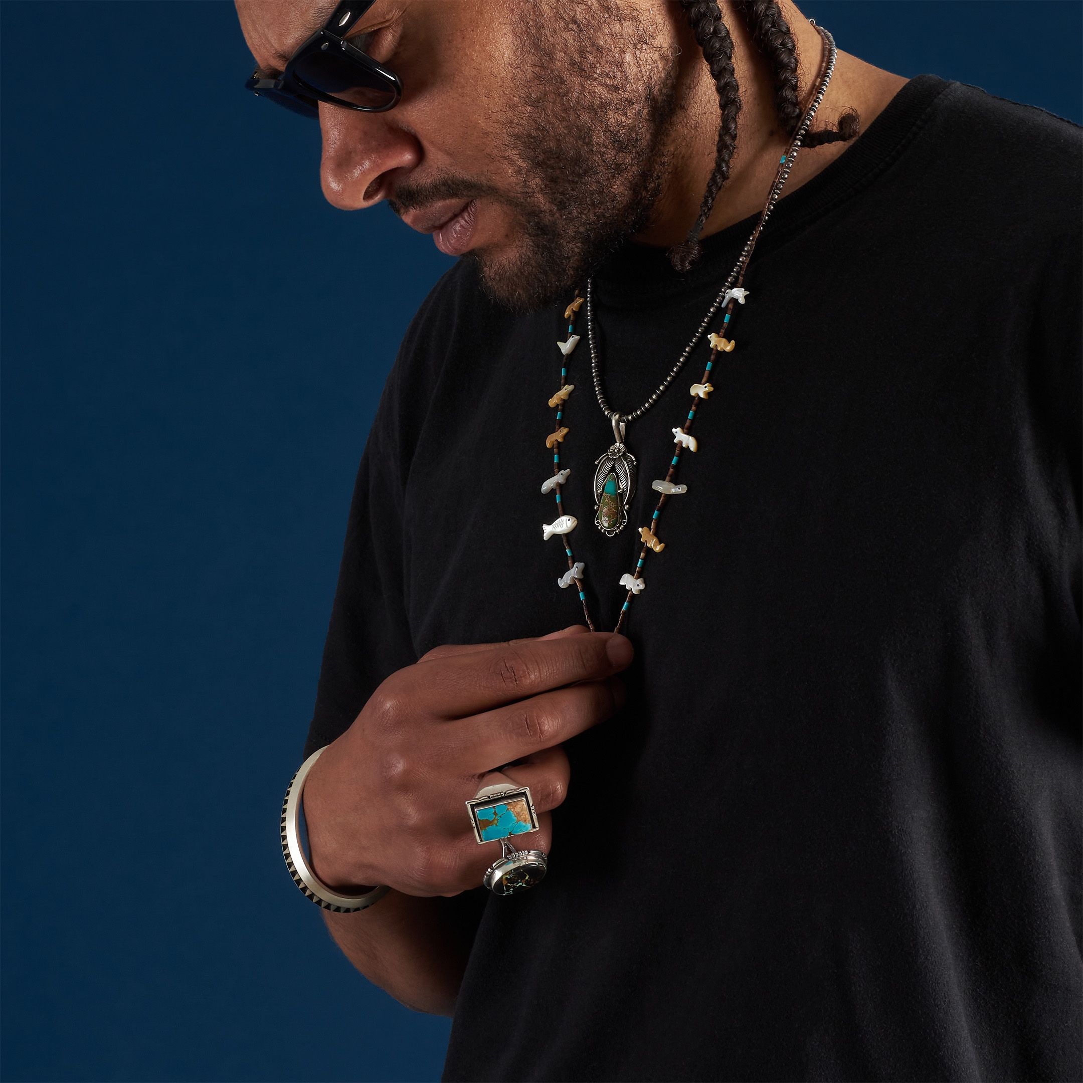 Fetish Necklace in mother-of-pearl COFEw33 - Harpo Paris