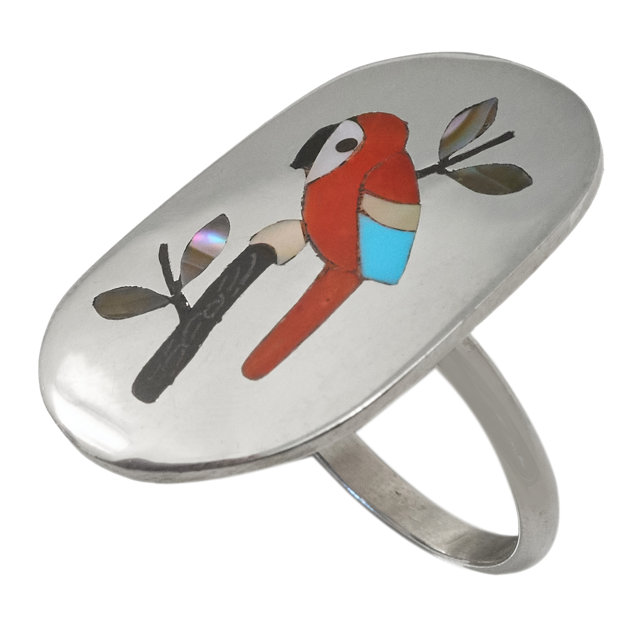 Inlay and silver ring BA1709 - Harpo Paris