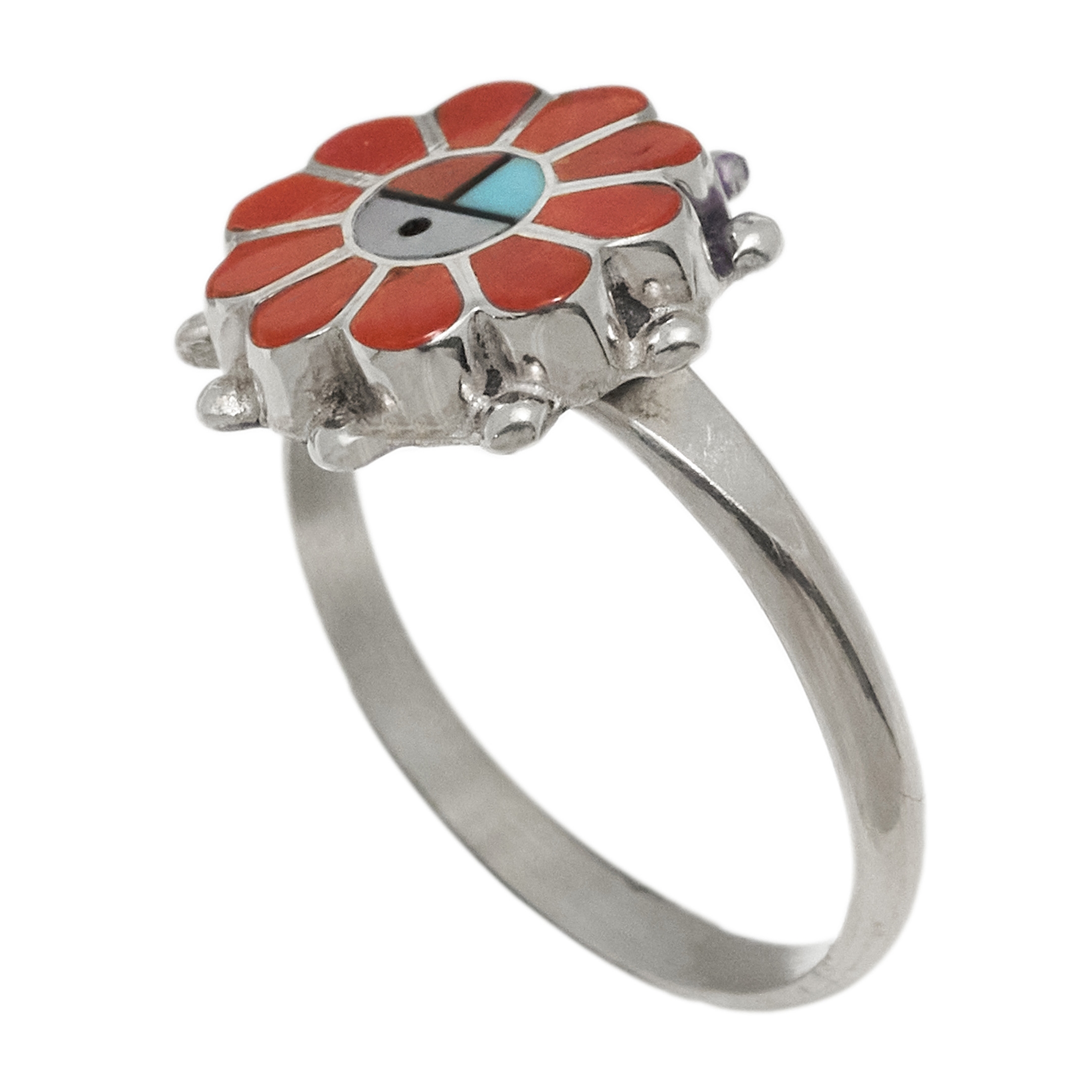 Inlay ring on silver BA1710 - Harpo Paris