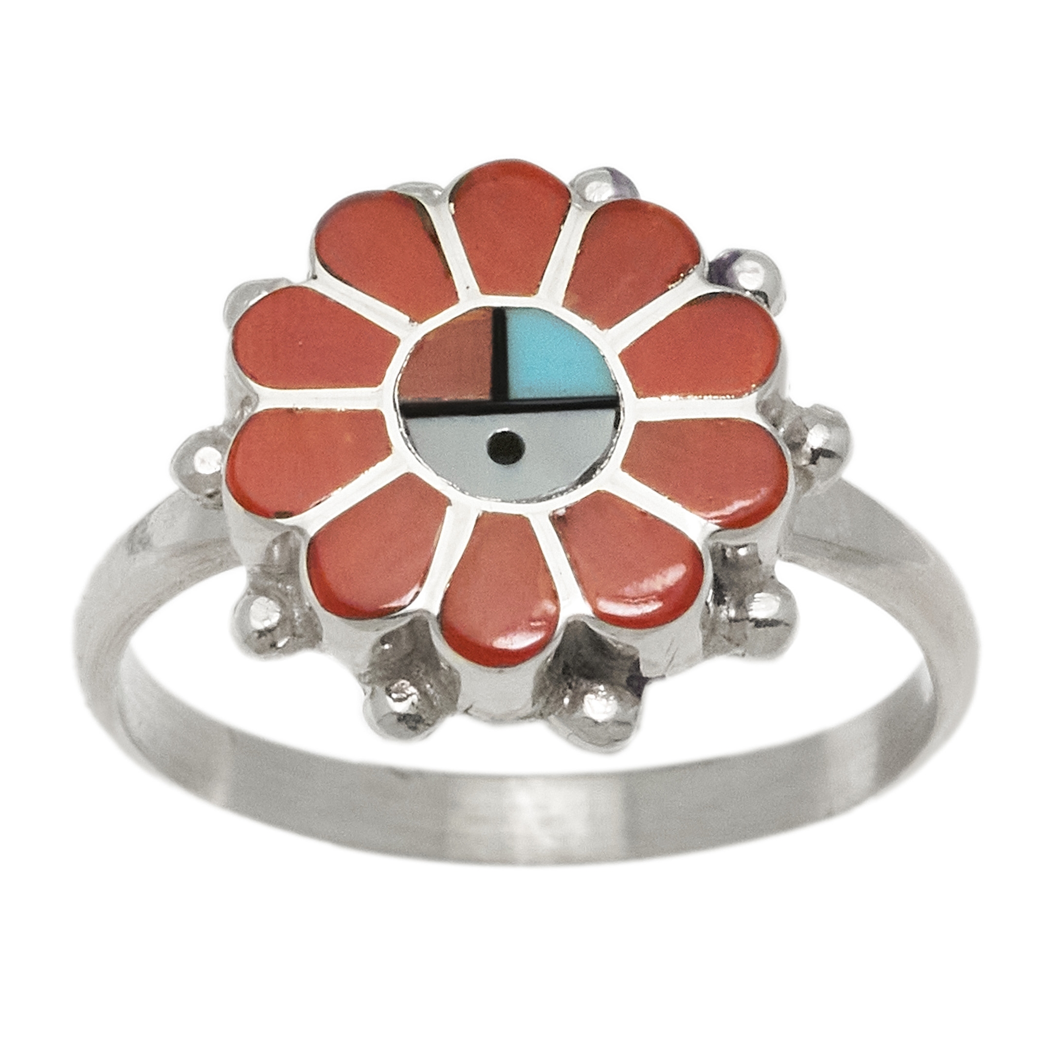 Inlay ring on silver BA1710 - Harpo Paris