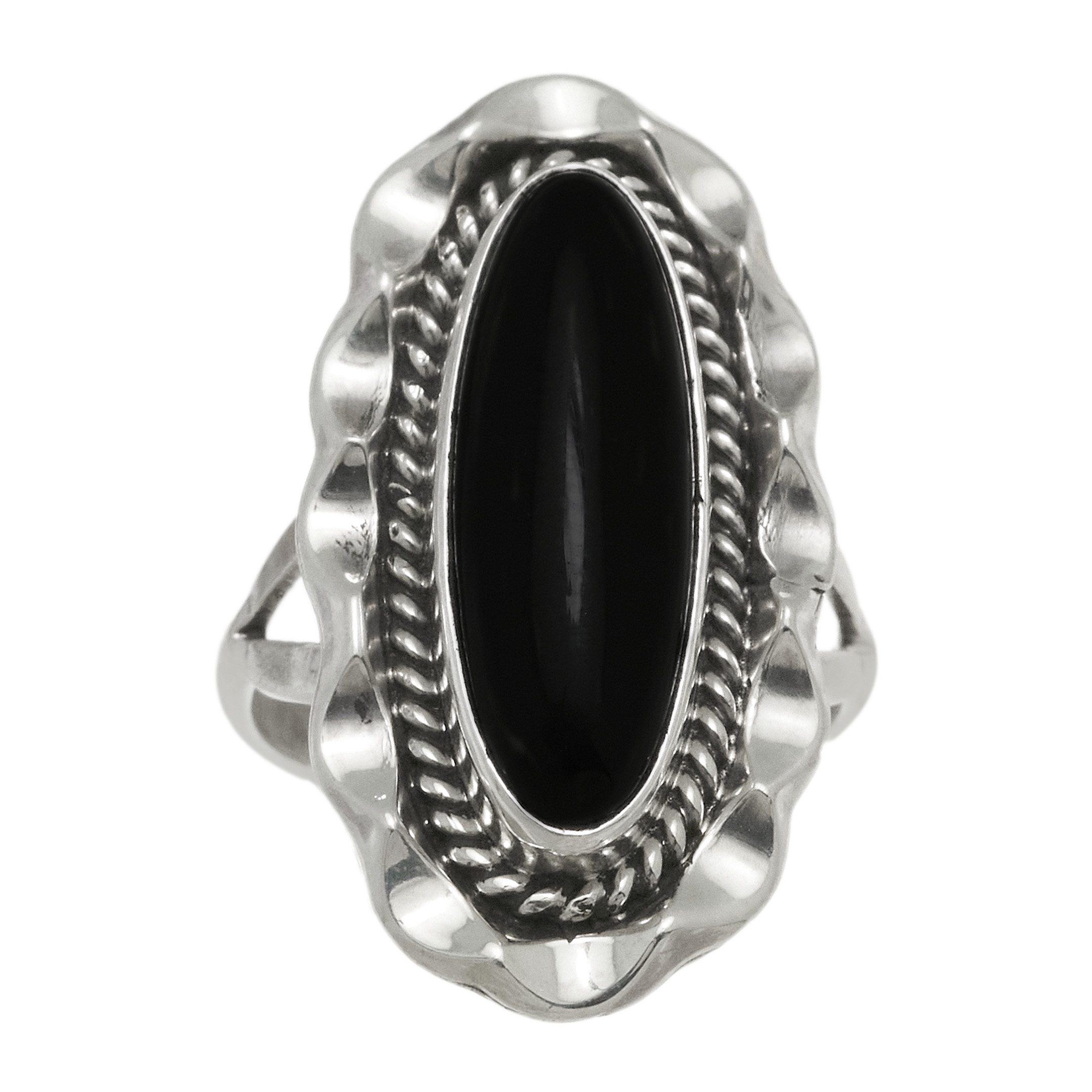 Onyx ring set in silver BA1716 - Harpo Paris
